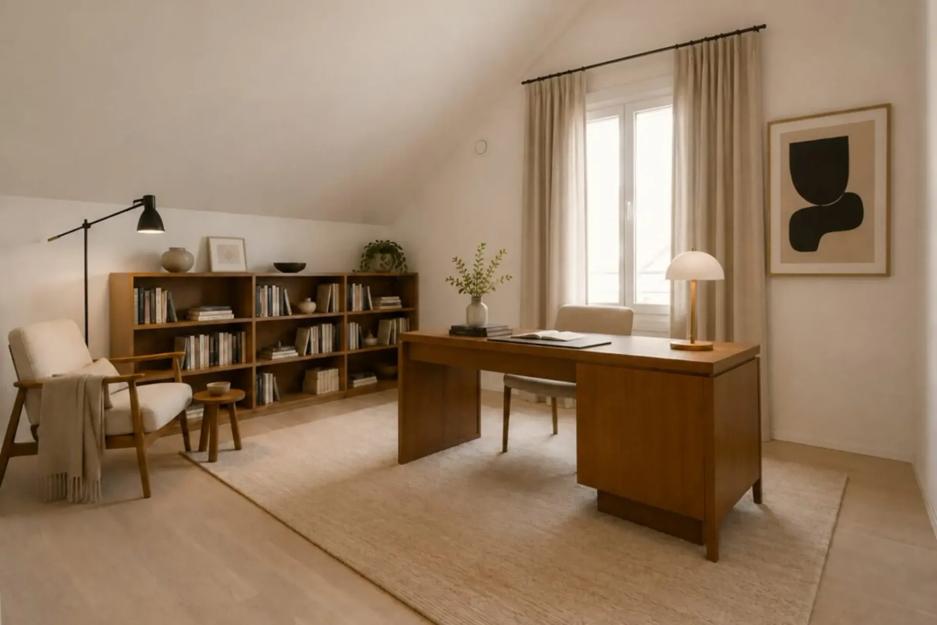 Habitation moderne avec beaucoup d'espace et de confort