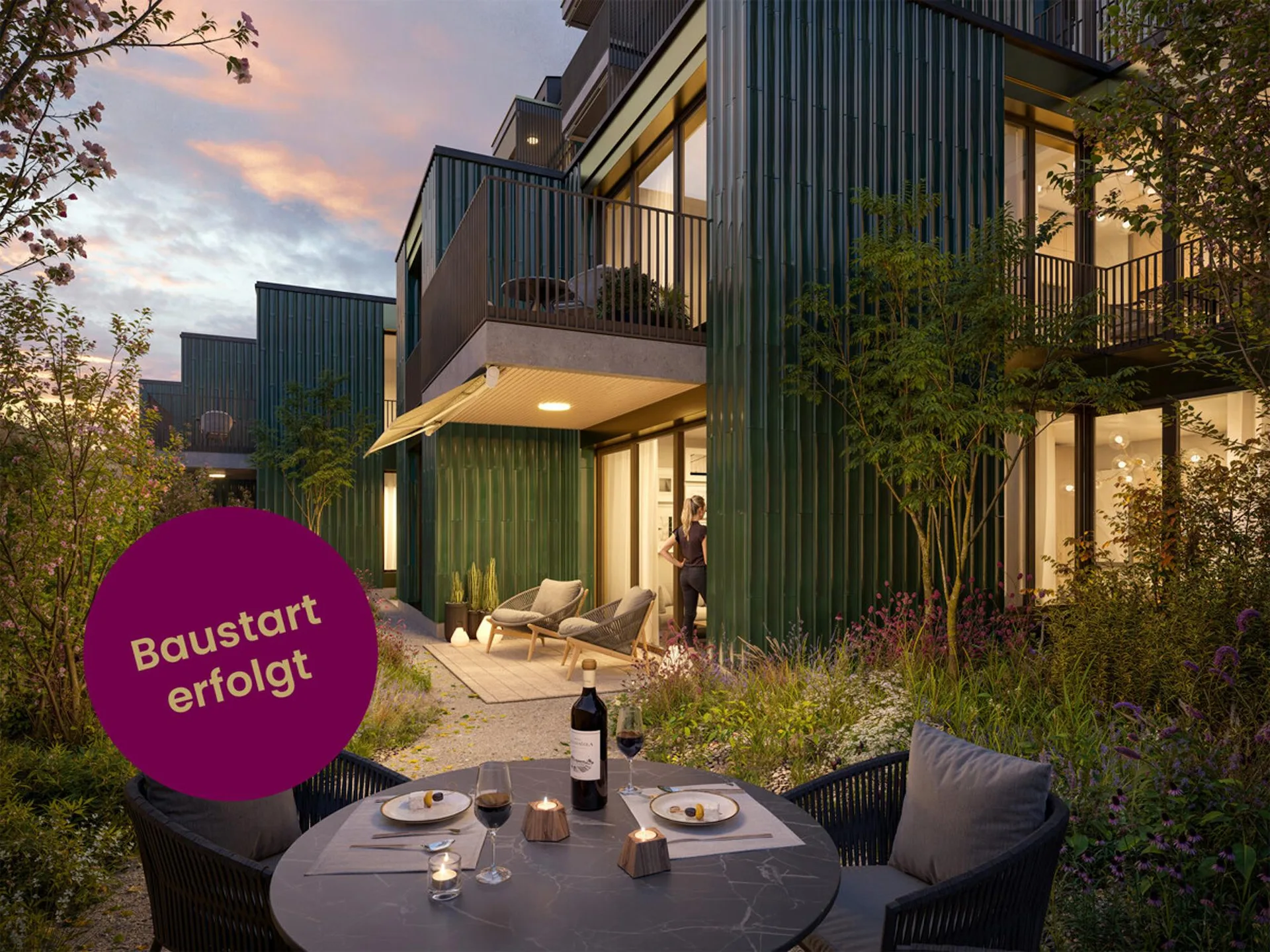 Neubauprojekt Eichstrasse Zürich  Wohnen mit privatem Gartenparadies