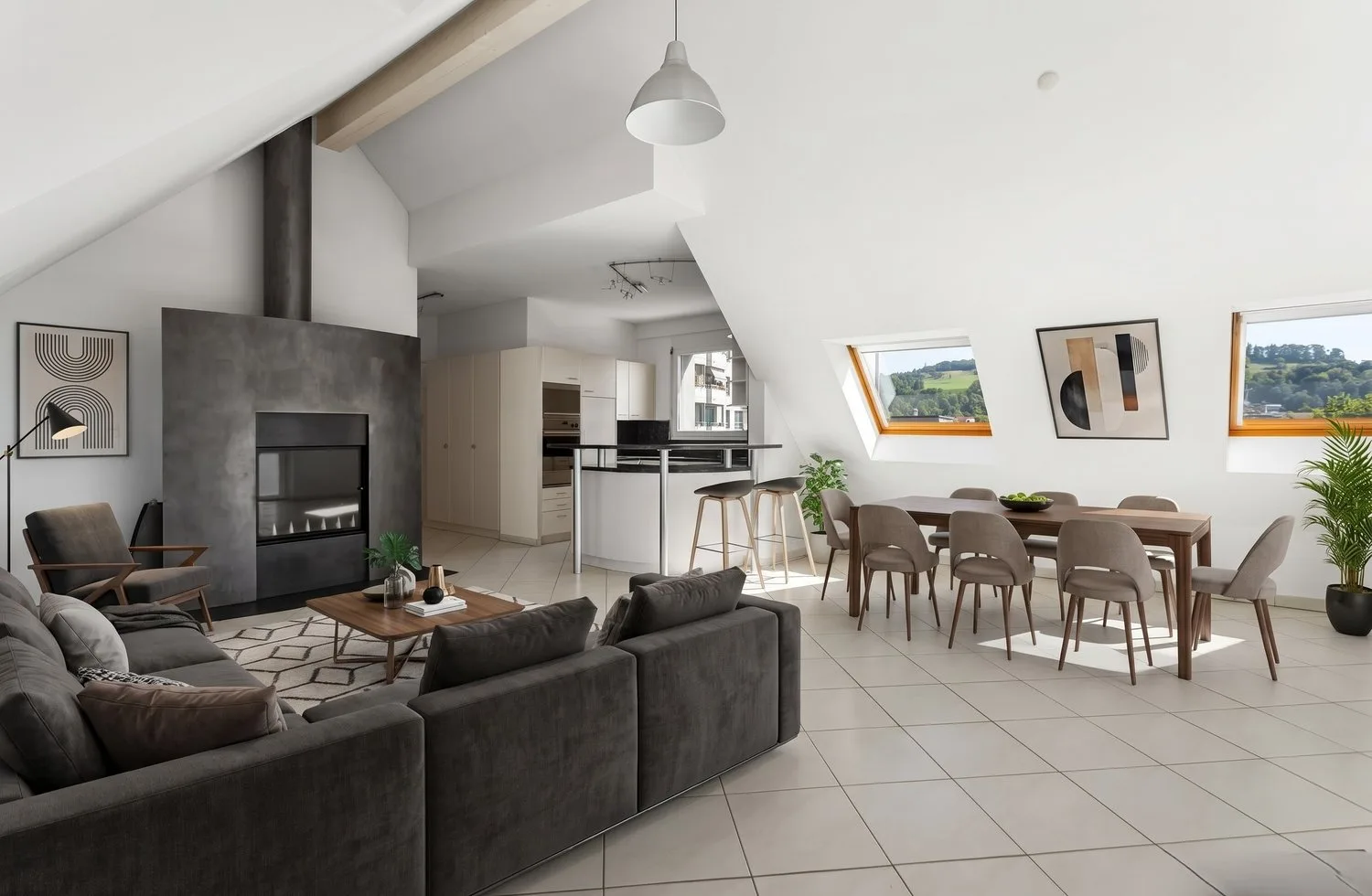 Appartement au grenier: Central & vue sur les Alpes