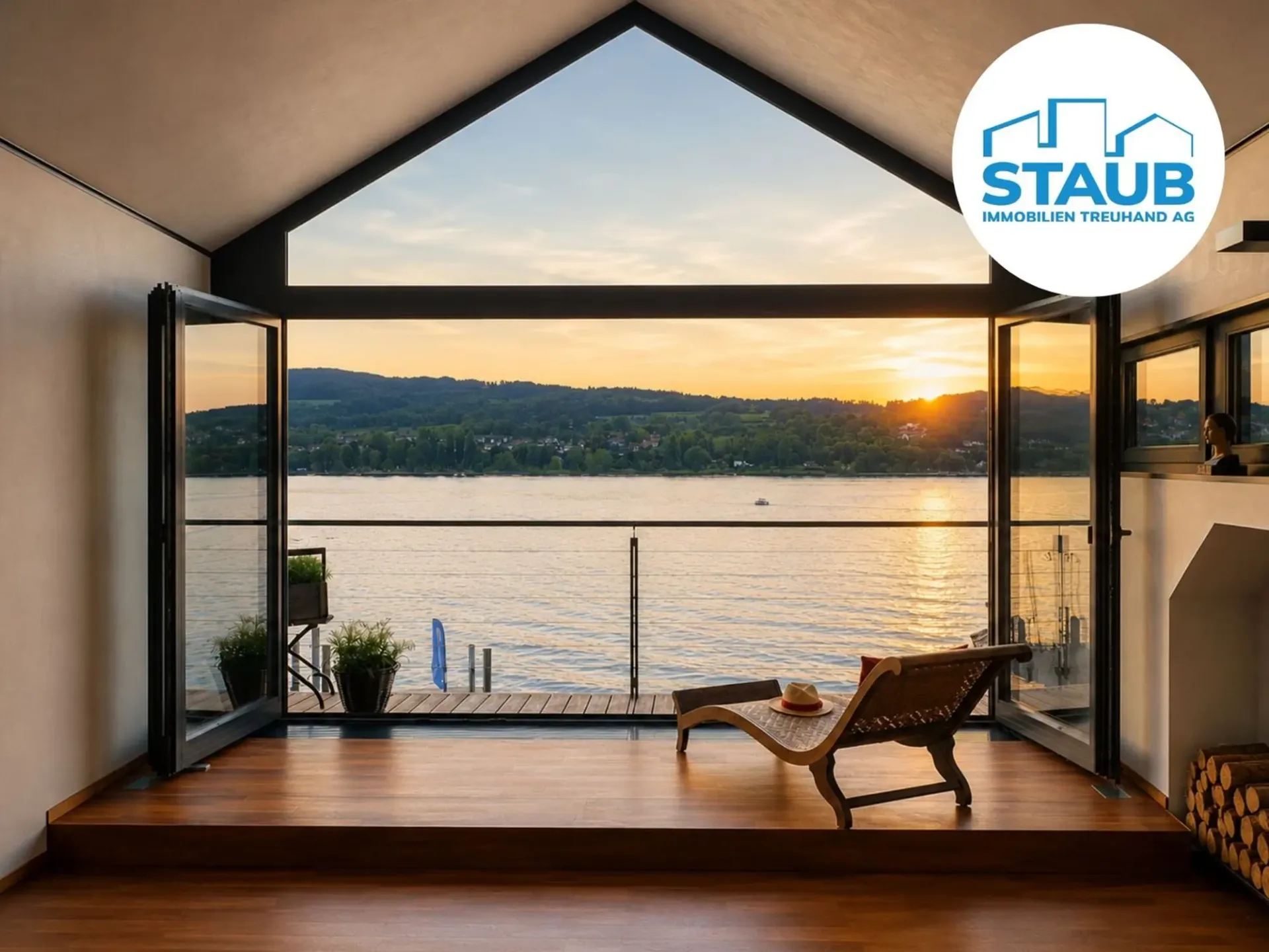 Stilvolle, exklusive Wohnung mit direktem Seeanstoss und einzigartiger Panorama-Sicht über den See