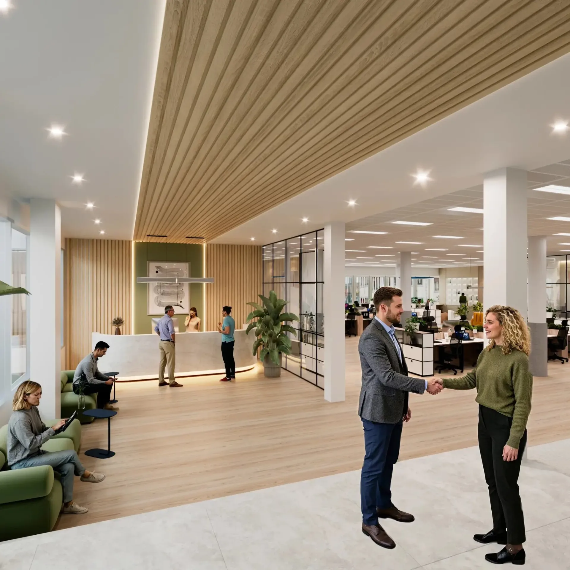 Surfaces administratives dans un bâtiment entièrement rénové