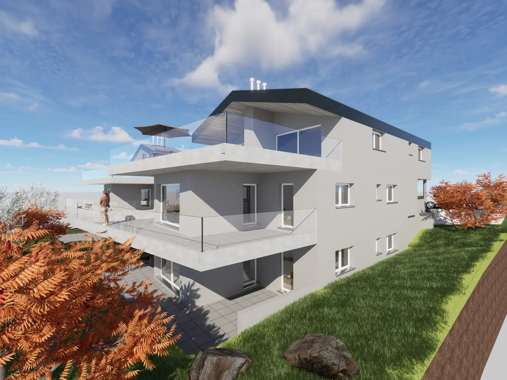 Schönes 3.5-Zimmer-Neubau mit eigenem Garten - Savièse