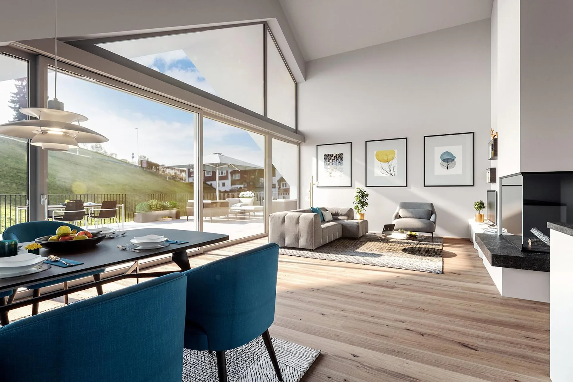 5.5-Zimmer Traumwohnung im DG, riesiger Terrasse, Liftzugang, herrliche Lage (Top A 2.1)