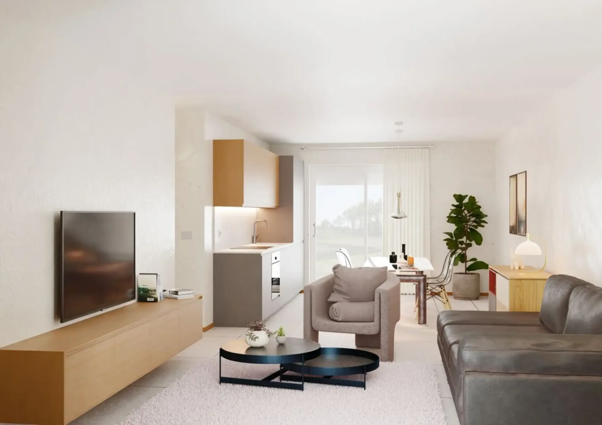 Appartement de jardin moderne au rez-de-chaussée