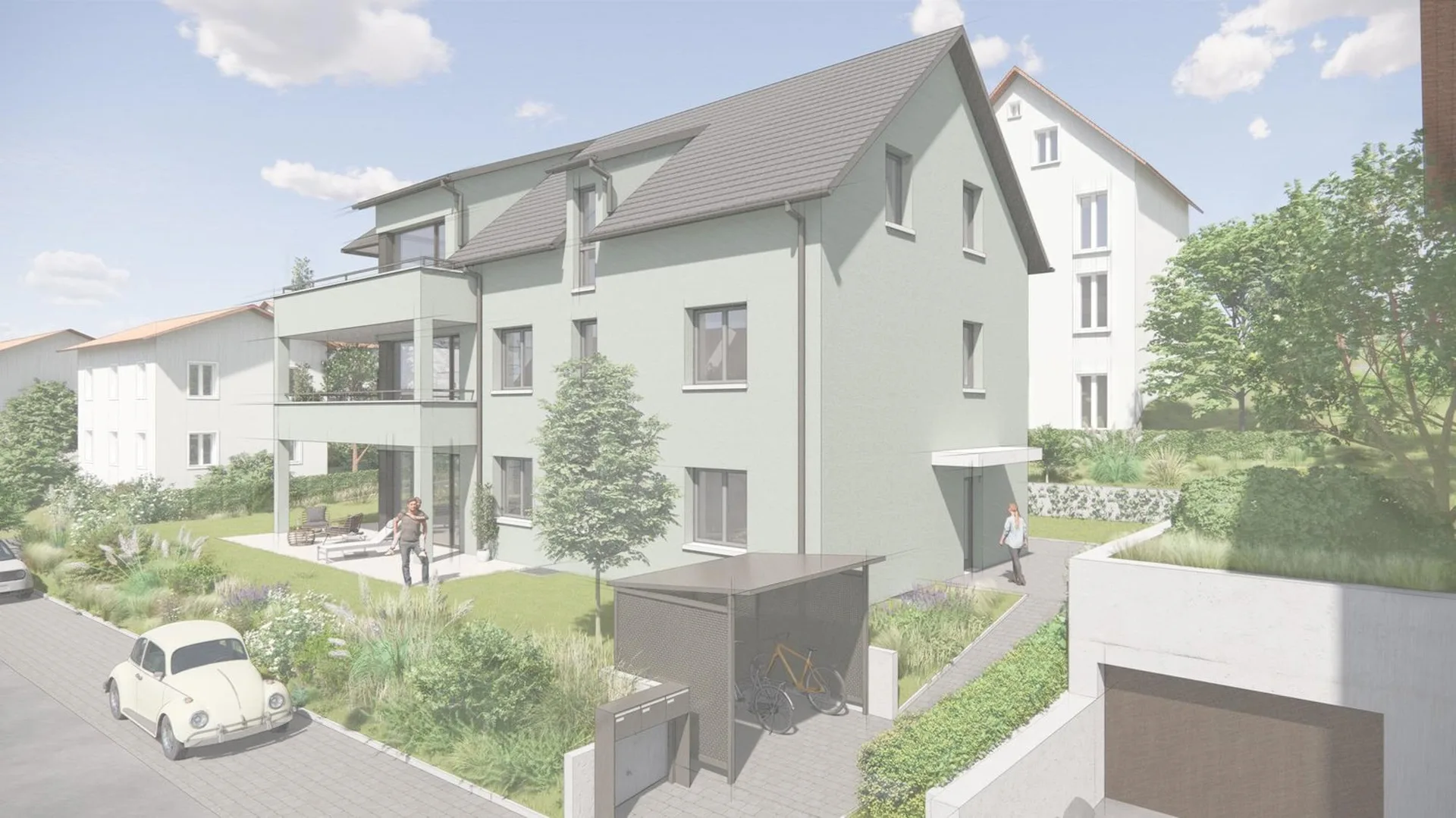 Neubauprojekt an der Sonnenstrasse in Nussbaumen  -  Wohnung Nr. 3 - Dachwohnung