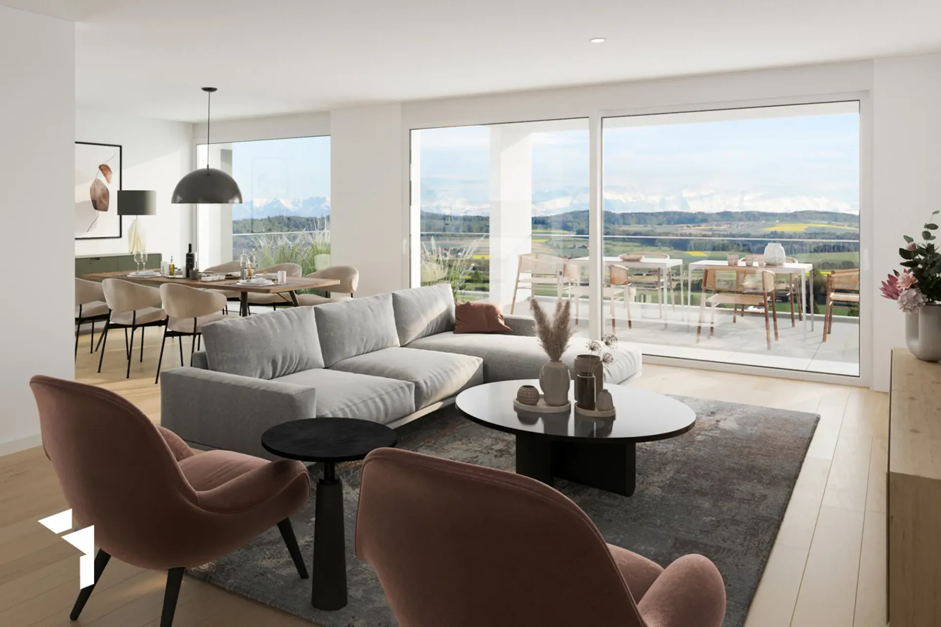 Fehr Immobilien - Moderne 4.5-Zimmer-Terrassenhäuser mit Panorama