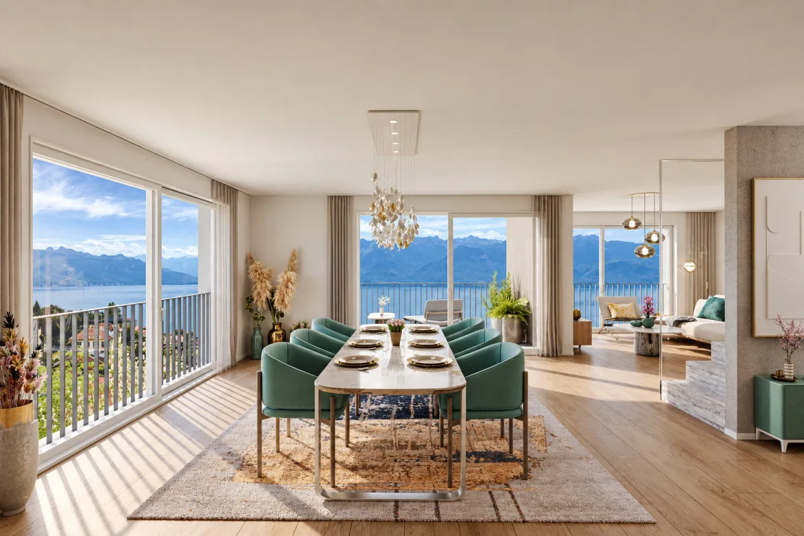 Chexbres - neues Duplex mit 5,5 Zimmern und Blick auf den Genfersee