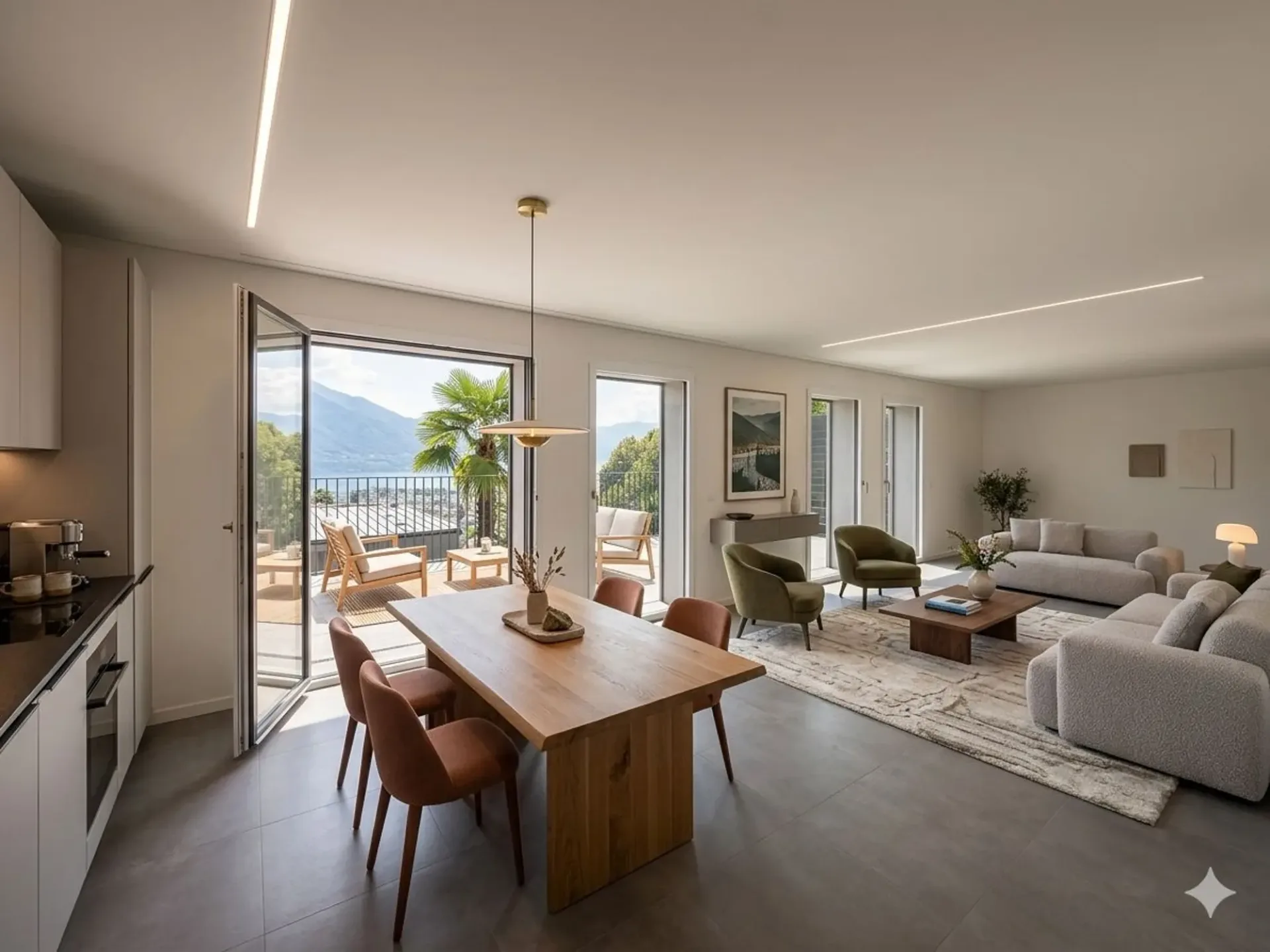 3.5-Zimmer-Wohnung mit Terrasse, Seesicht und Waldblick – totale Entspannung in der Residenza Lumino