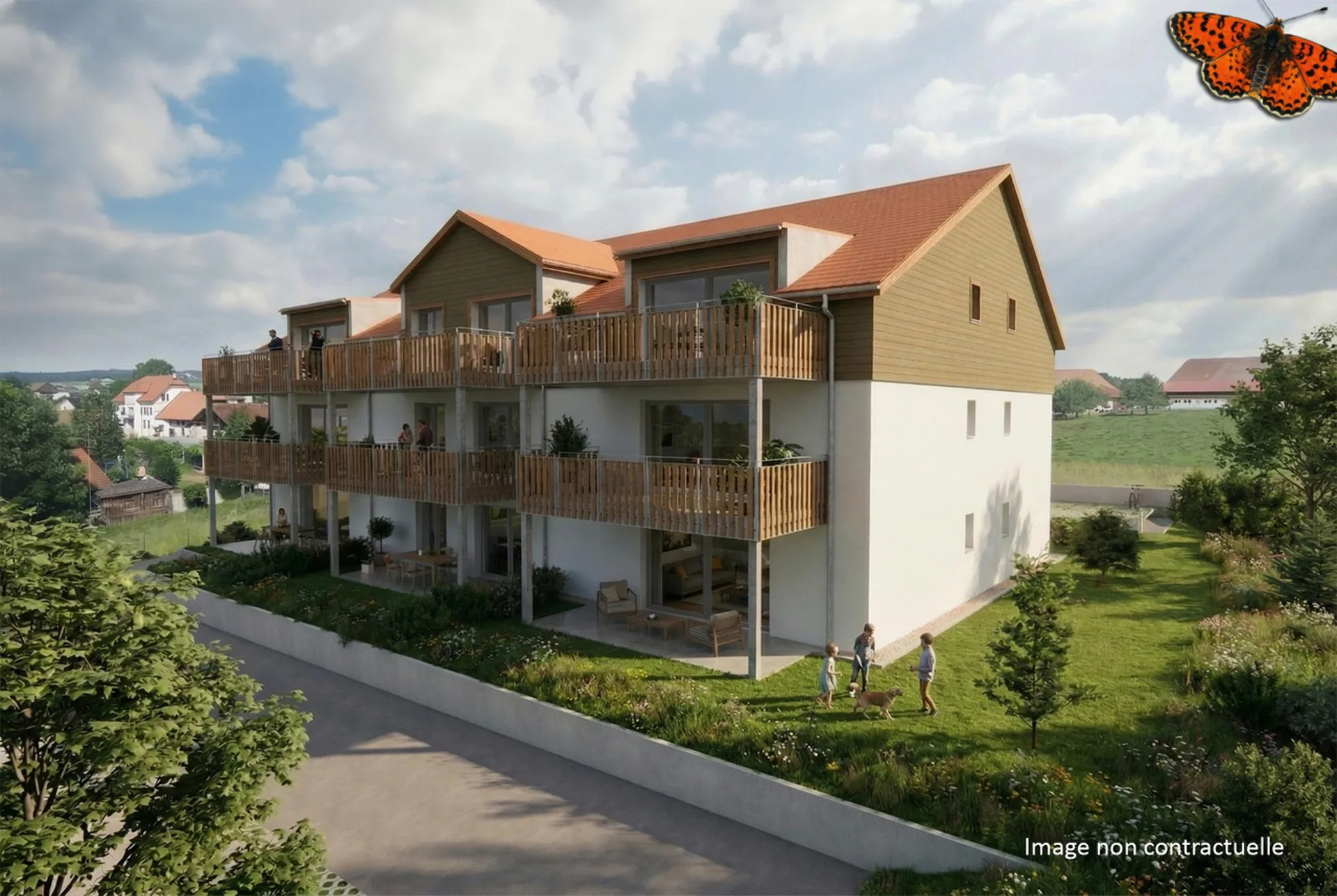 Schönes 2½-Zimmer-Wohnung mit großem Balkon von 16m2 in neuer Wohnanlage