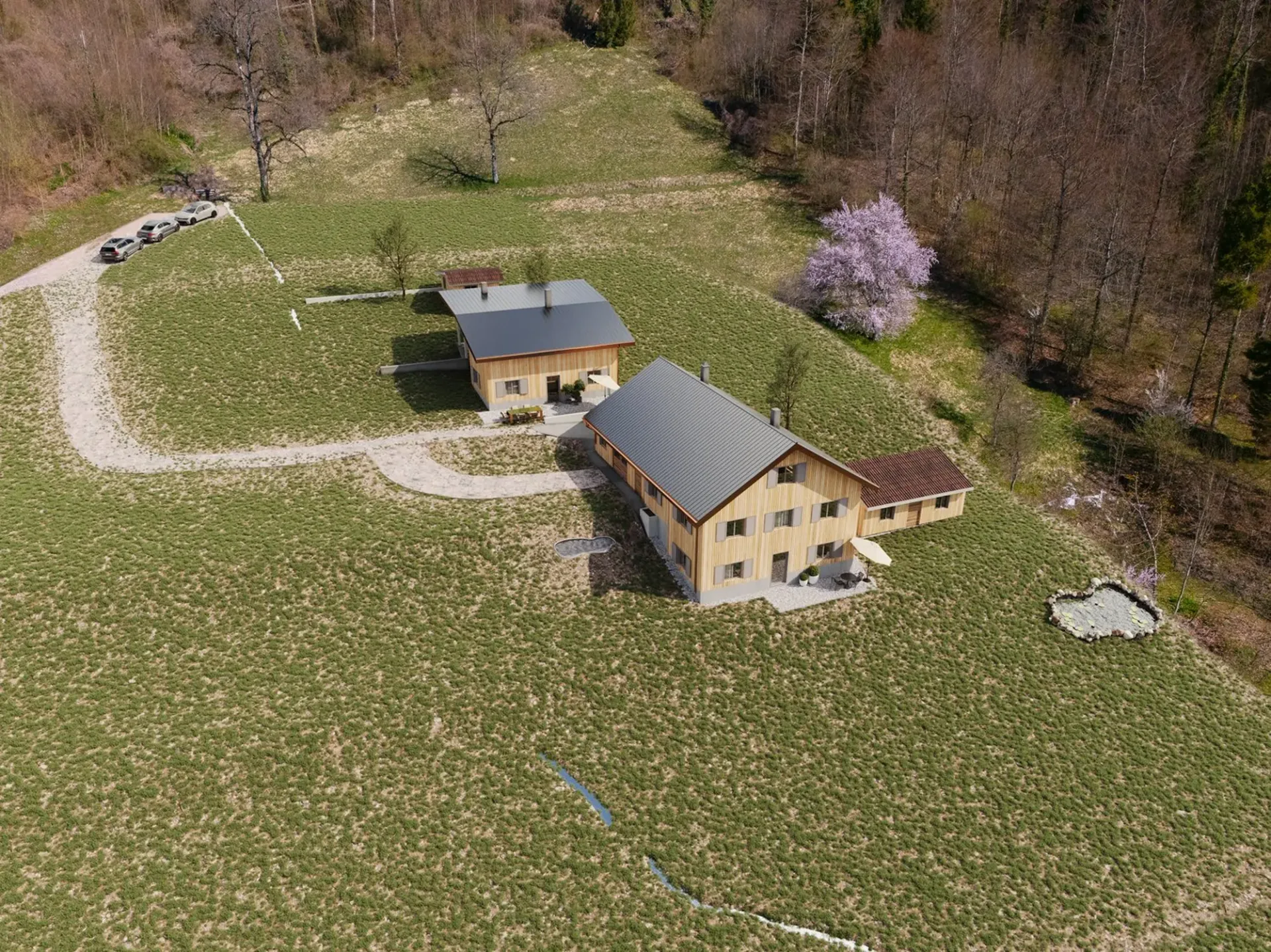 NATURJUWEL: 2'136m² Wiese, mit 1 bewilligtem Haus, 100% autark, Natur pur Waldlichtung