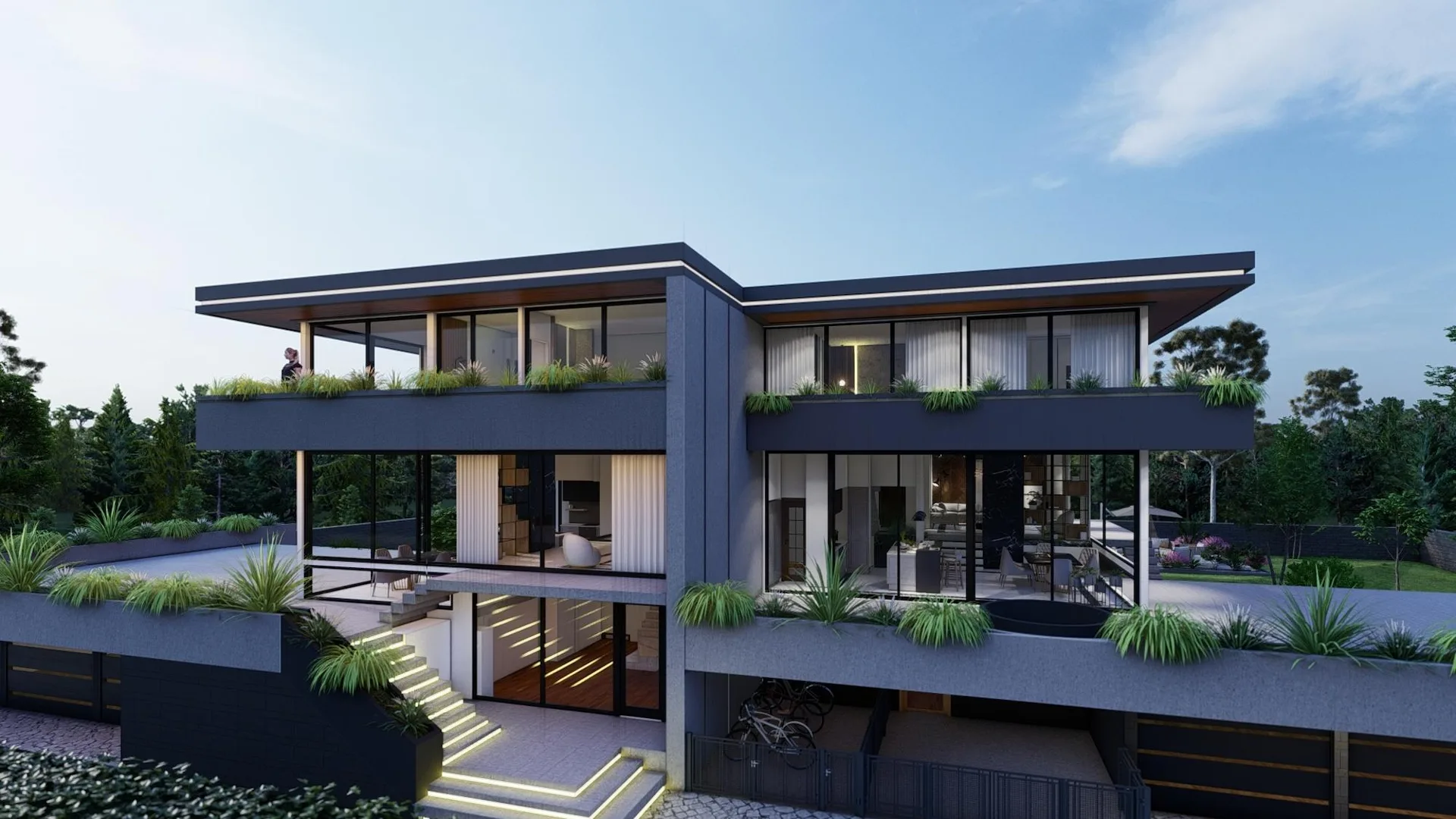 Außergewöhnliche neue Villa, nur zwei Schritte vom See entfernt