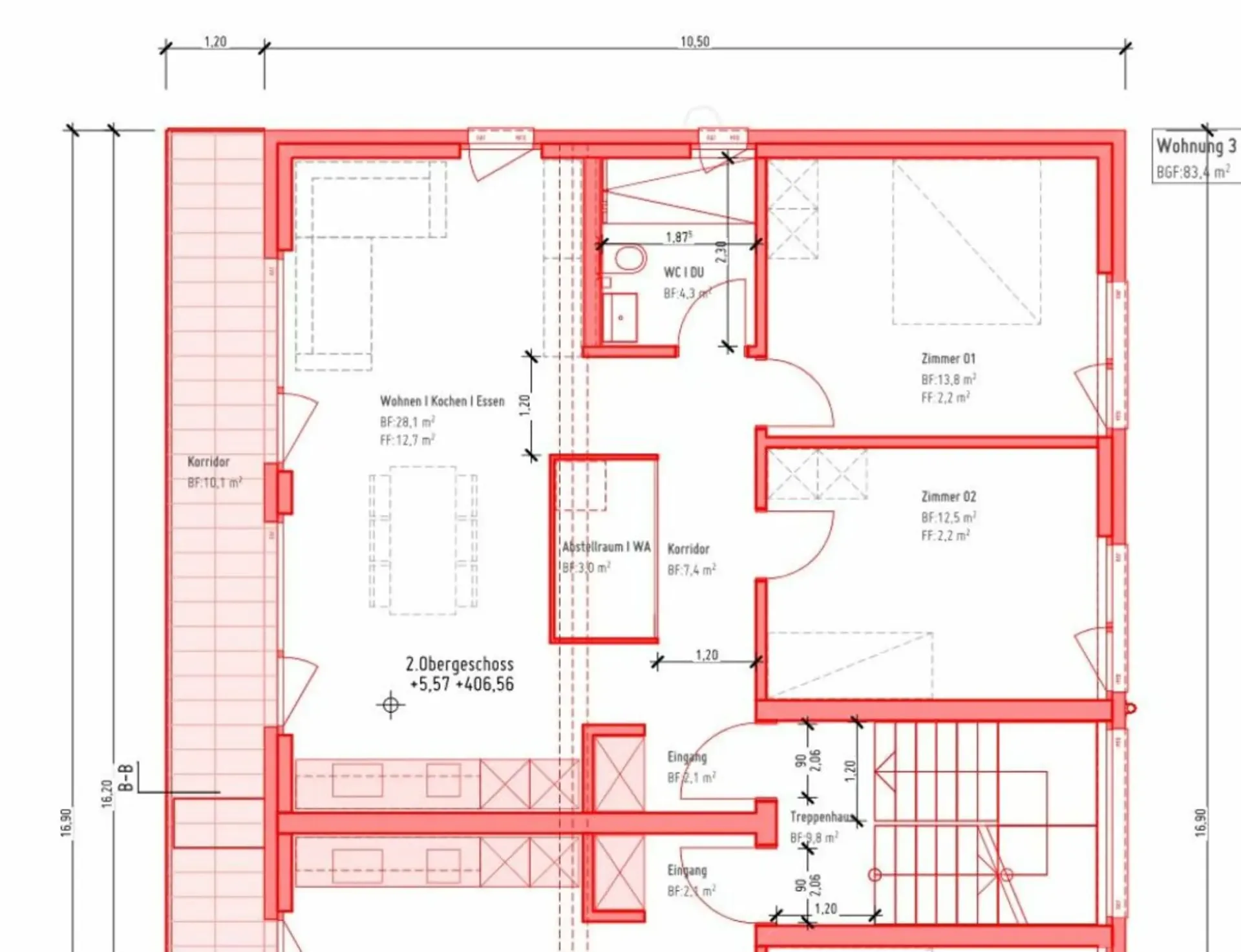 Moderne 3.5 Zimmer-Neubauwohnung mit schönem Balkon