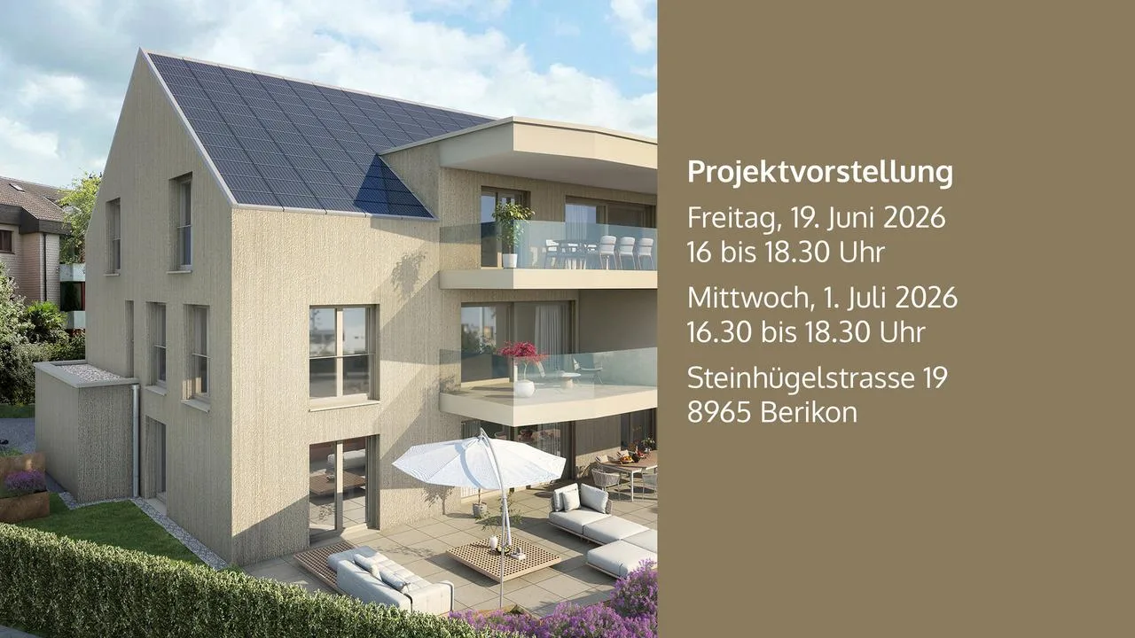 4½-Zimmer Obergeschosswohnung mit sonnigem Balkon in Berikon