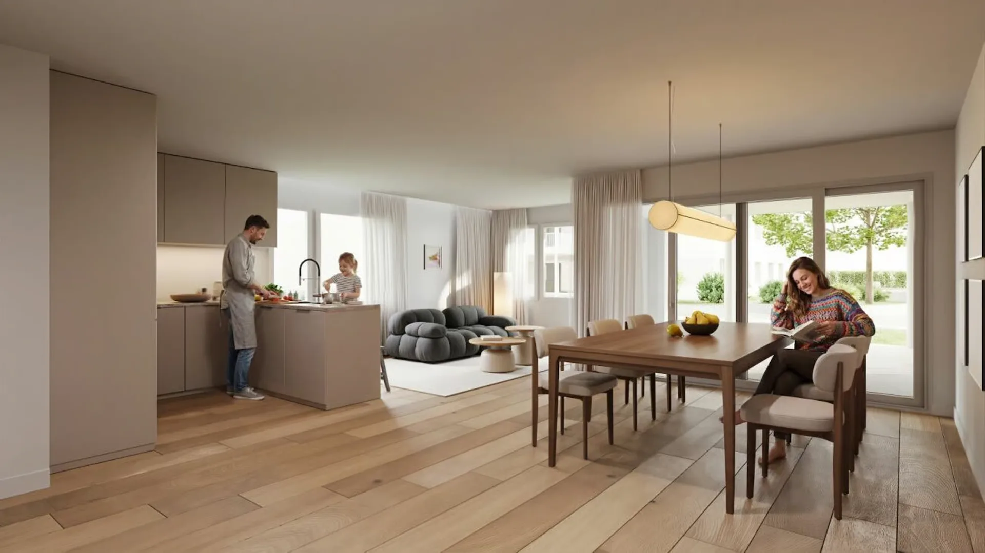 Helle 4.5-Zimmer Gartenwohnung mit Sitzplatz und Garten