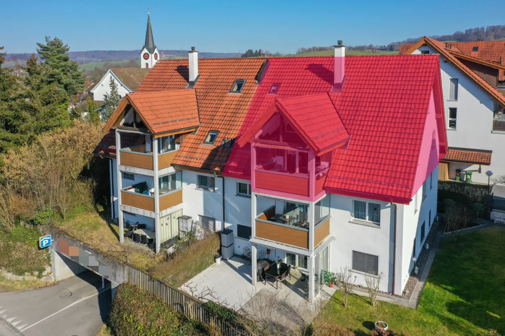Grosszügige Maisonette-Wohnung mit schöner Aussicht an zentraler Lage