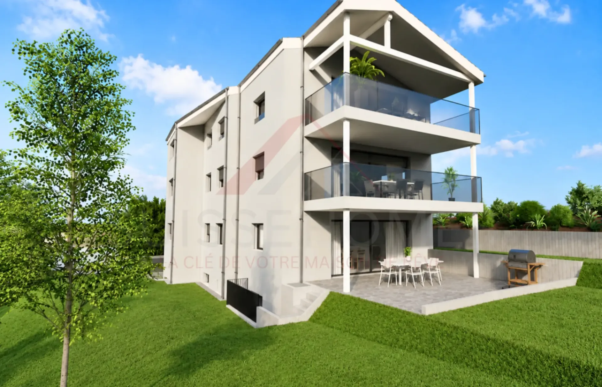 Prachtvolle 4.5-Zimmer-Neuwagenwohnung mit großem Südbalkon in Farvagny-le-Grand