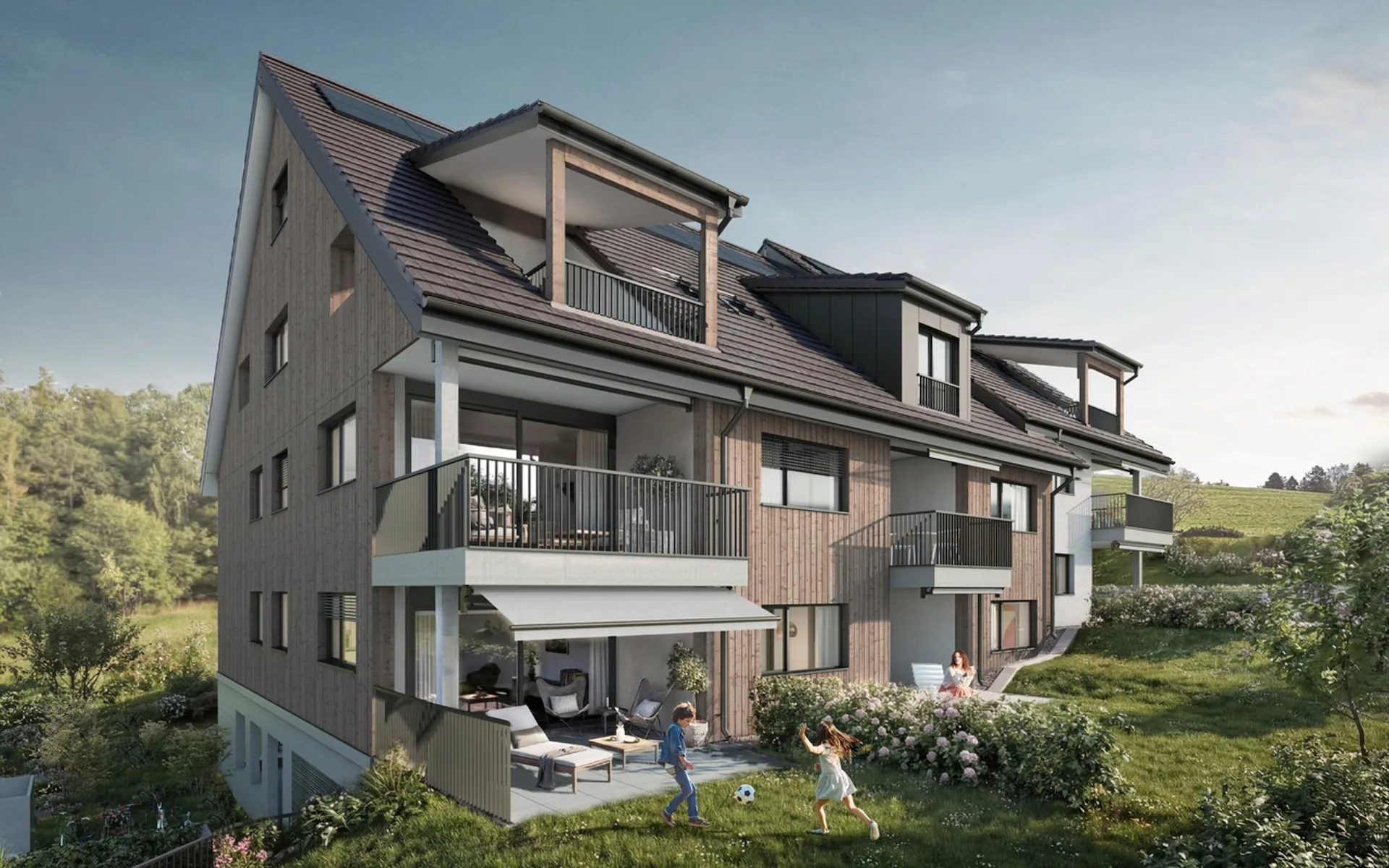 Individual living experience with a distant view