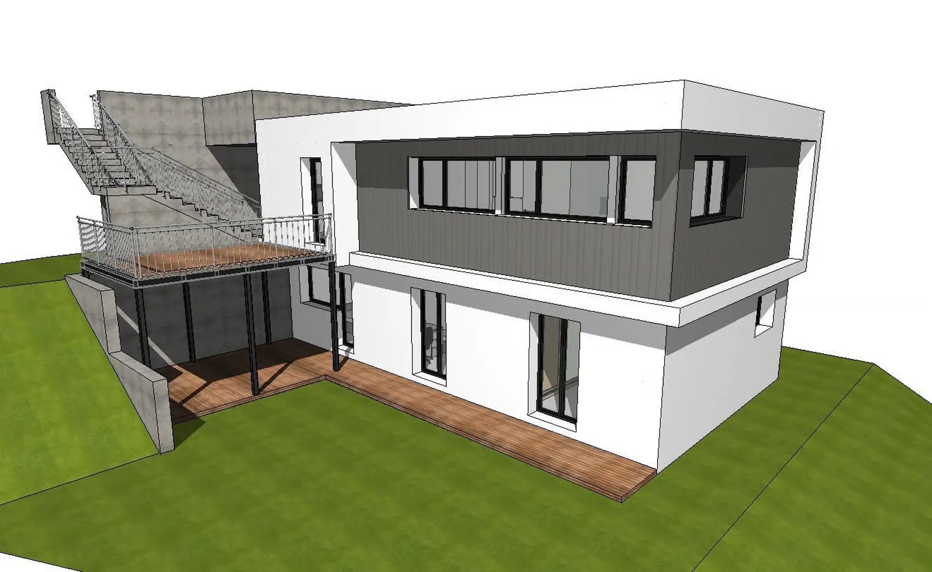 Genehmigtes Projekt für moderne 4.5-Zimmer-Villa in Gnosca