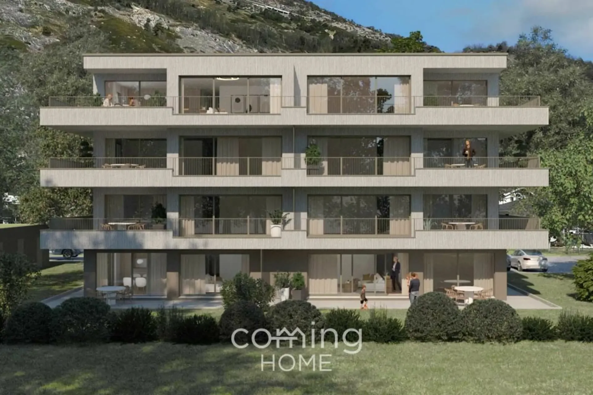 Grosszügige 5.5-Zimmer-Neubauwohnung in Niedergesteln - Balkon, Bergblick und nachhaltige Bauweise