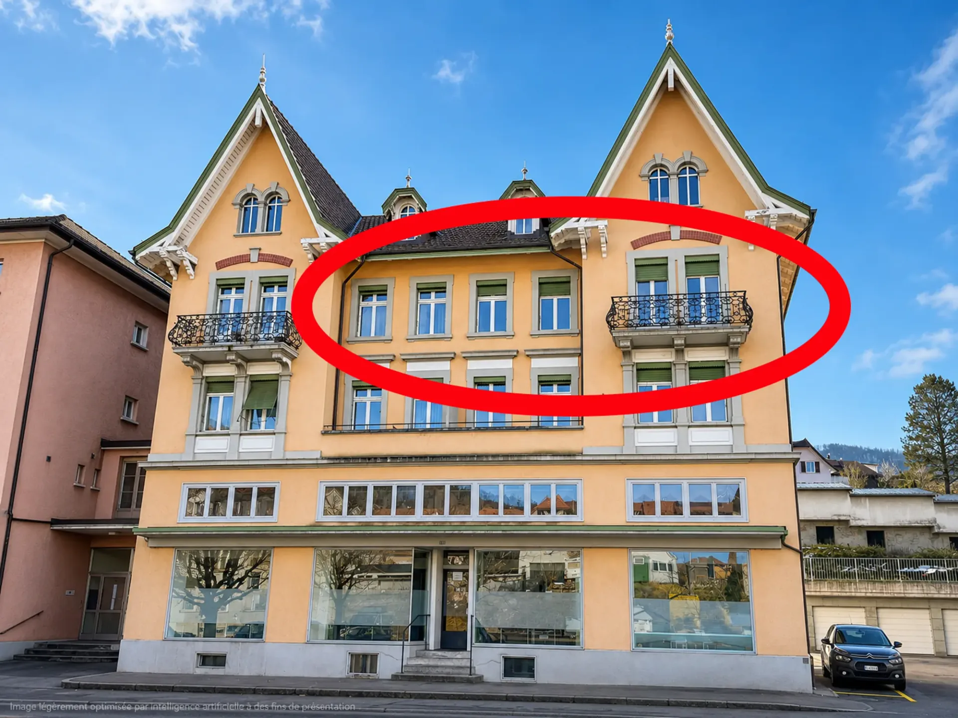 Charmantes 4.5-Zimmer-Wohnung renoviert mit Garage