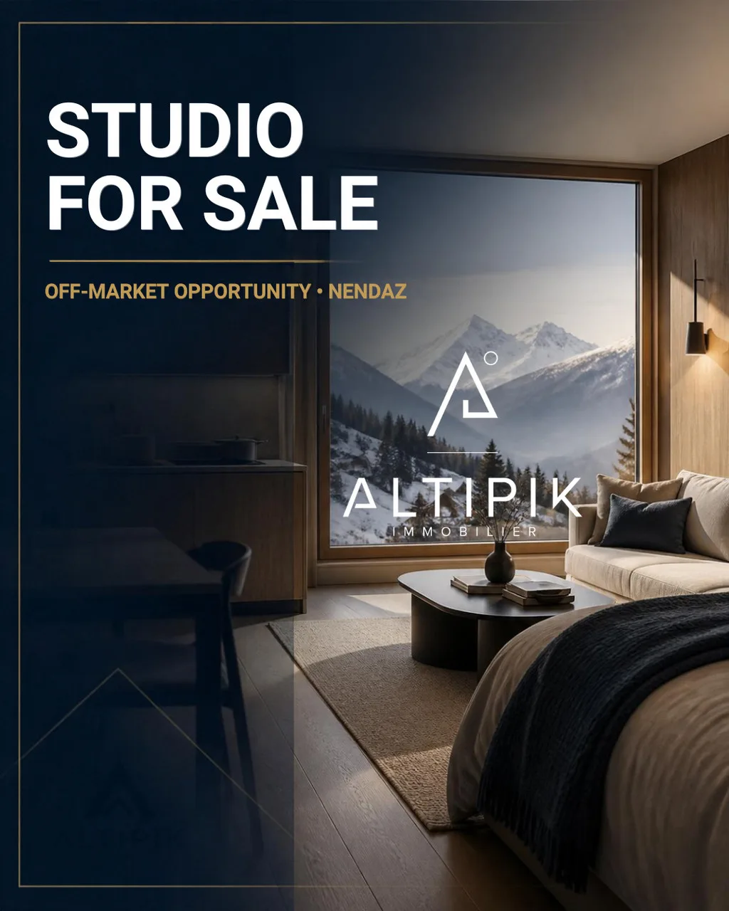 Studio clé en main avec vue au centre de la station Nendaz 4 Vallées