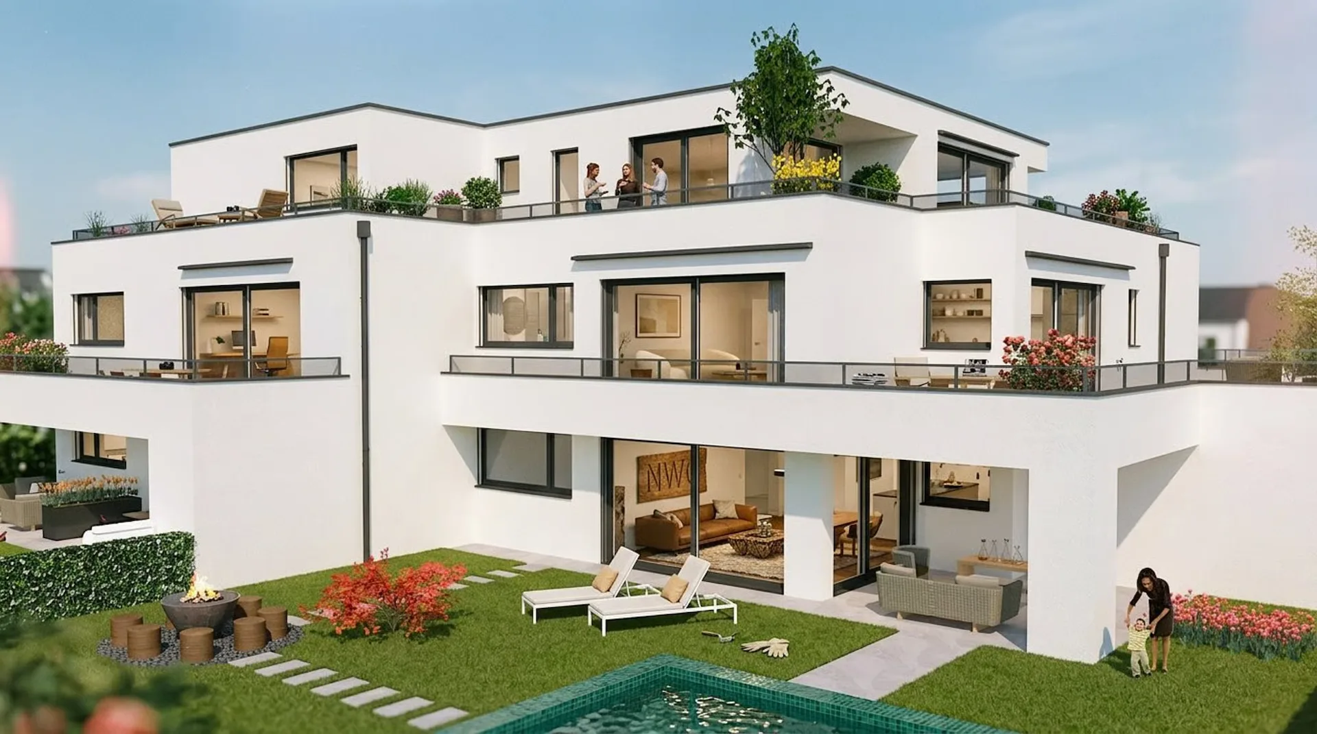 4.5 Zimmer Erdgeschosswohnung mit 412m2 Landanteil