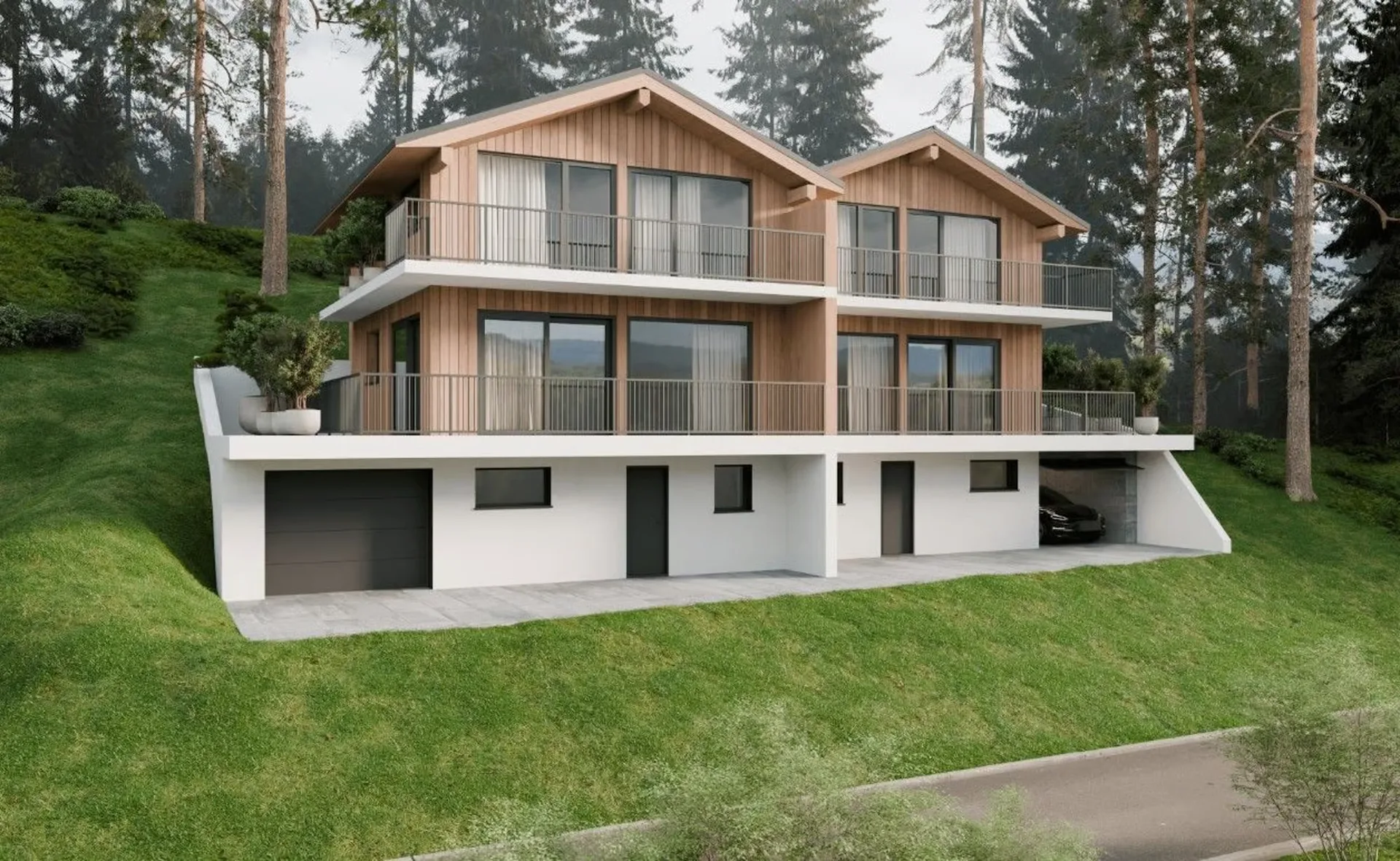 Chalet mitoyen contemporain auf Plan - 5,5 Räume in Euseigne (Hérémence)