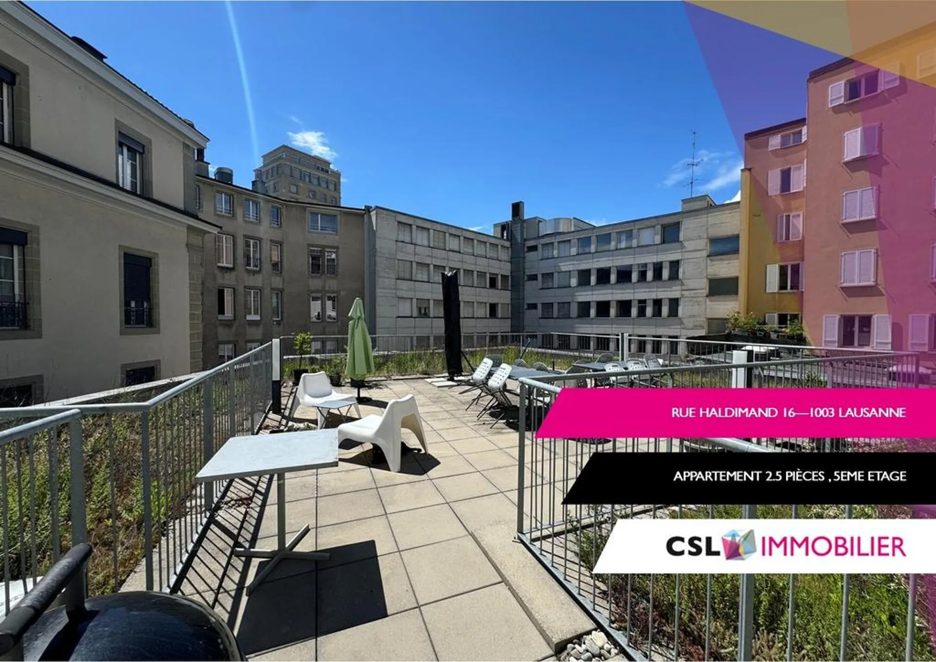 Super bright 2.5-room apartment in the heart of Lausanne