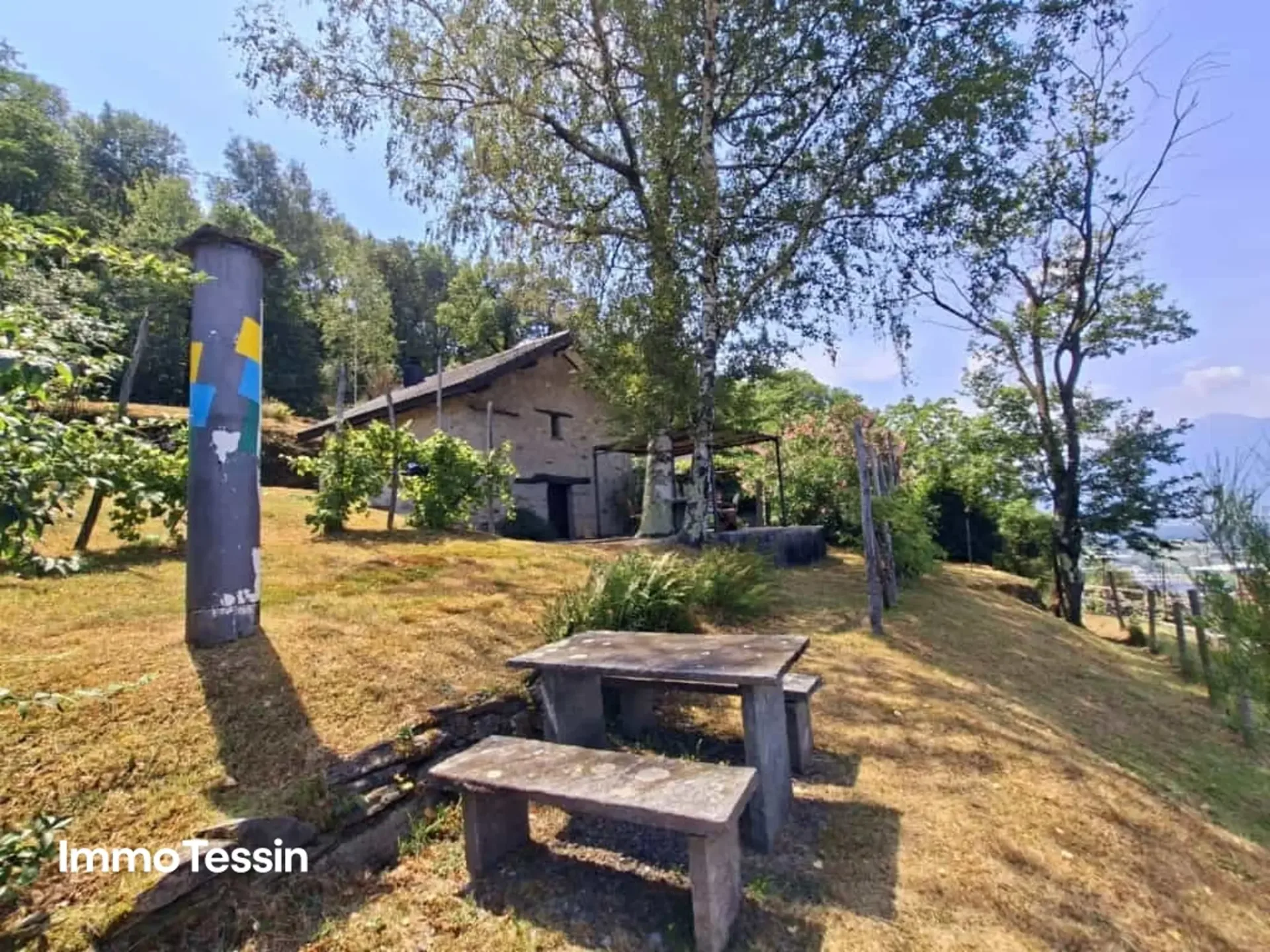 EINMALIG: Liegenschaft mit zwei Rustico und separatem Atelier an Panoramalage mit Weitsicht und riesigem Grundstück