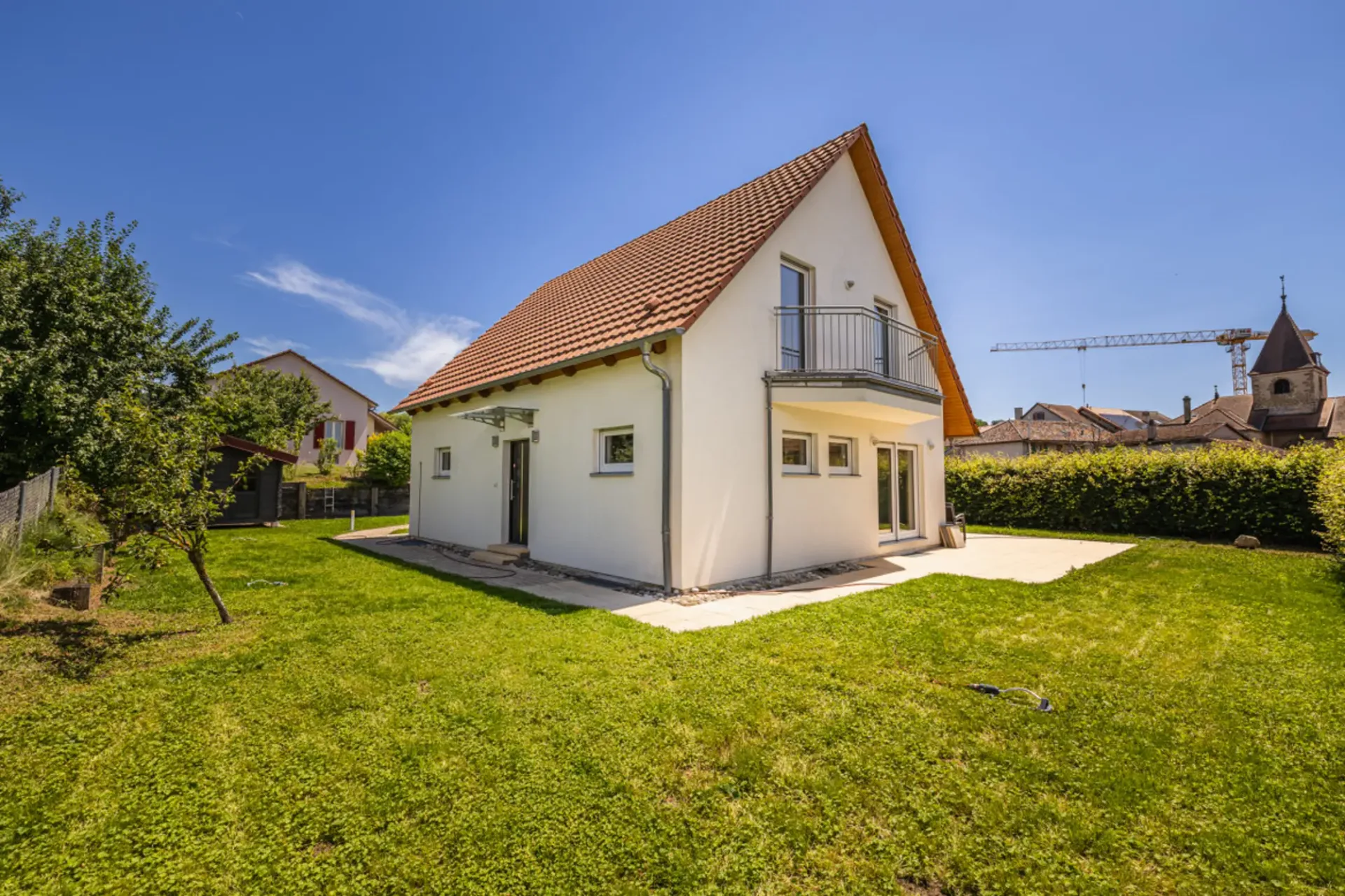 Exklusivität Proximmo - Einfamilienhaus Minergie 5.5 Zimmer in Bavois mit Garten, Terrasse und Doppelgarage