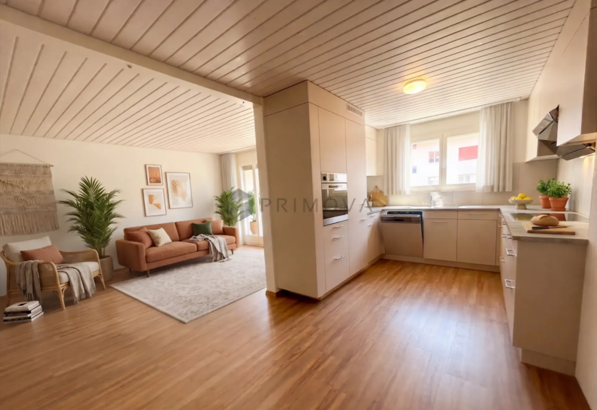 Parfaitement découpé et proche de la nature - Appartement attractif de 3,5 pièces avec balcon et ascenseur