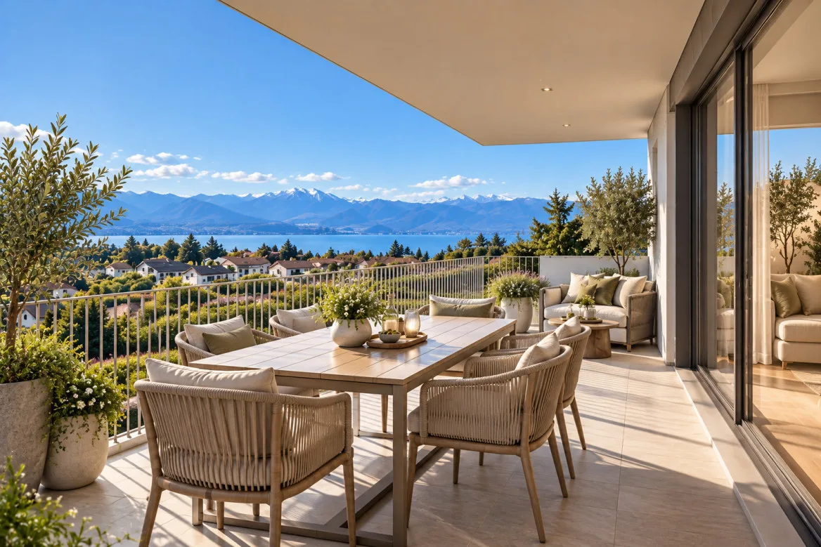 TOUR-DE-PEILZ | 107 m² on the 1st floor with terrace & garden