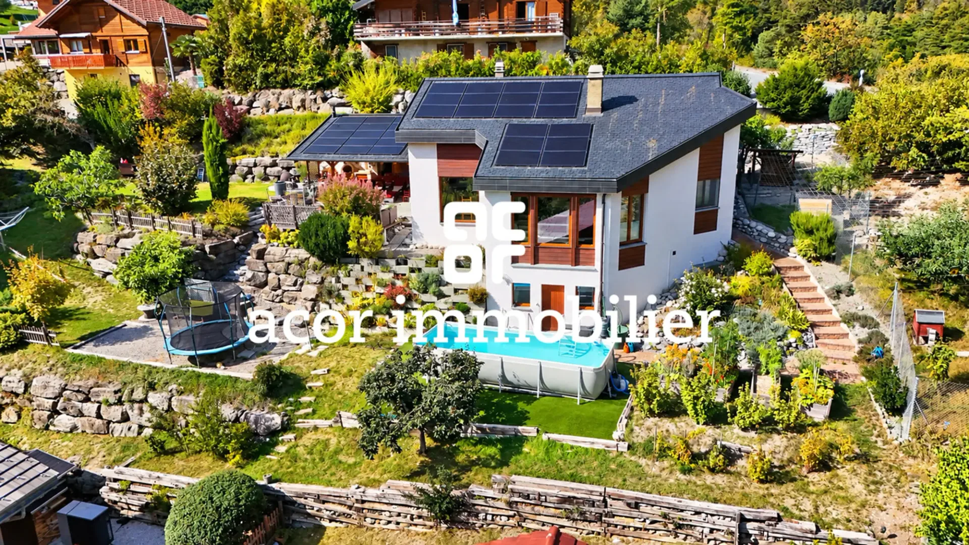 Familienvilla mit außergewöhnlichem Blick & überdachter Terrasse in Chamoson