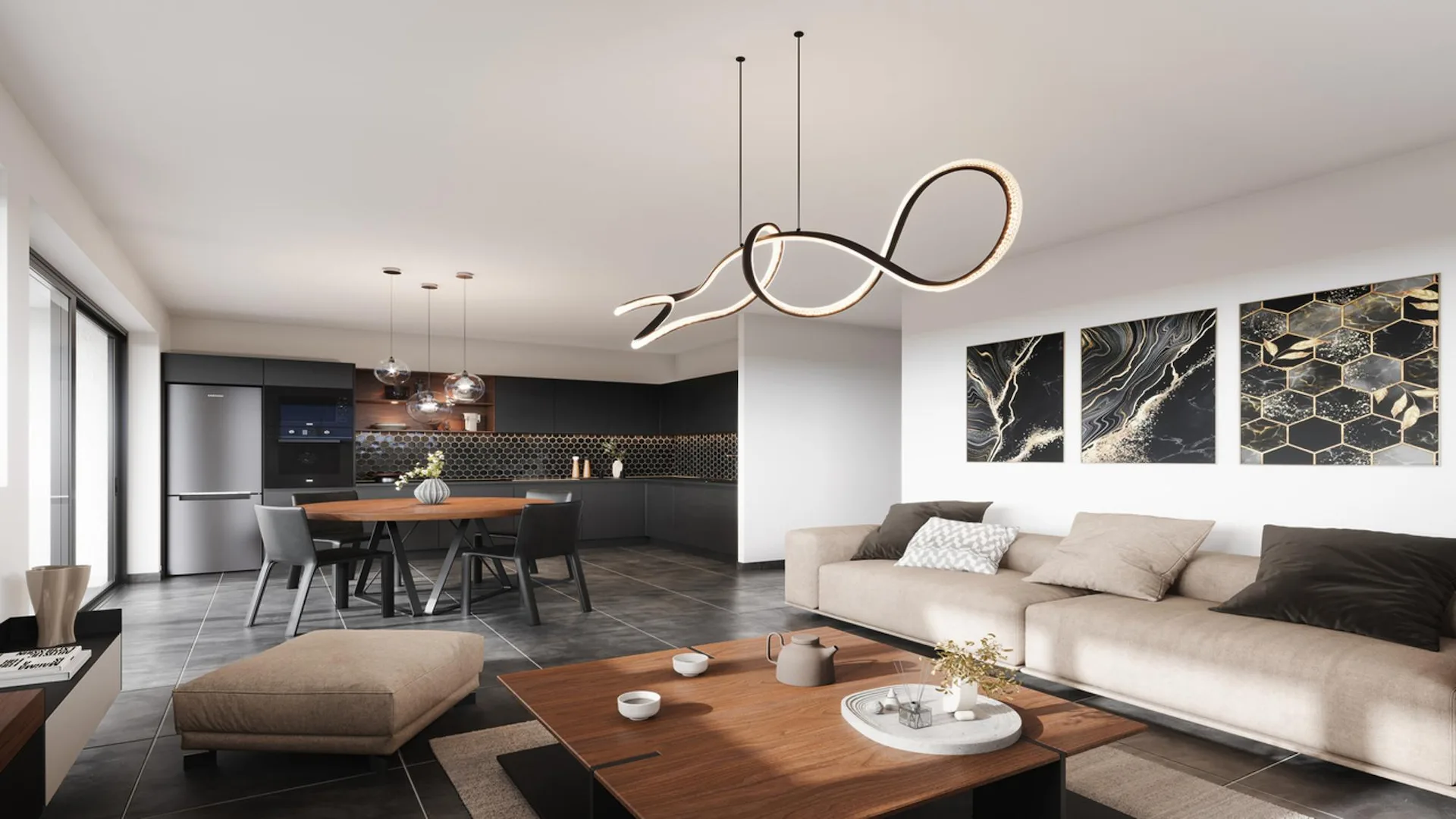 A VENDRE APPARTEMENT AVEC PELOUSE PRIVATIVE 3.5 PCES A GRONE