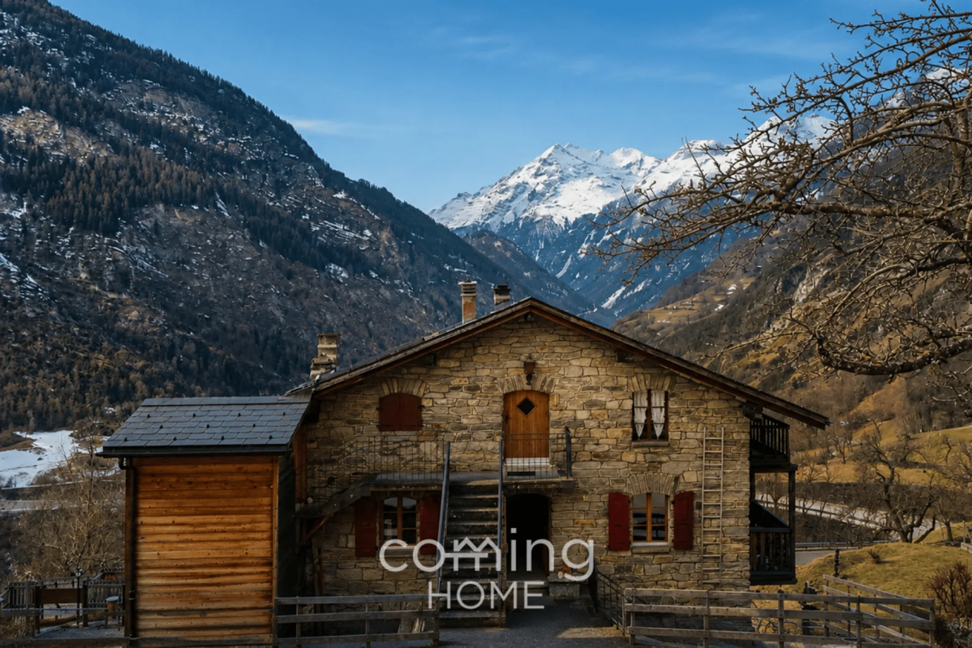 Charmante 3.5 Zimmer Wohnung im Chalet Stil in Törbel - sonnige Hanglage mit Bergsicht