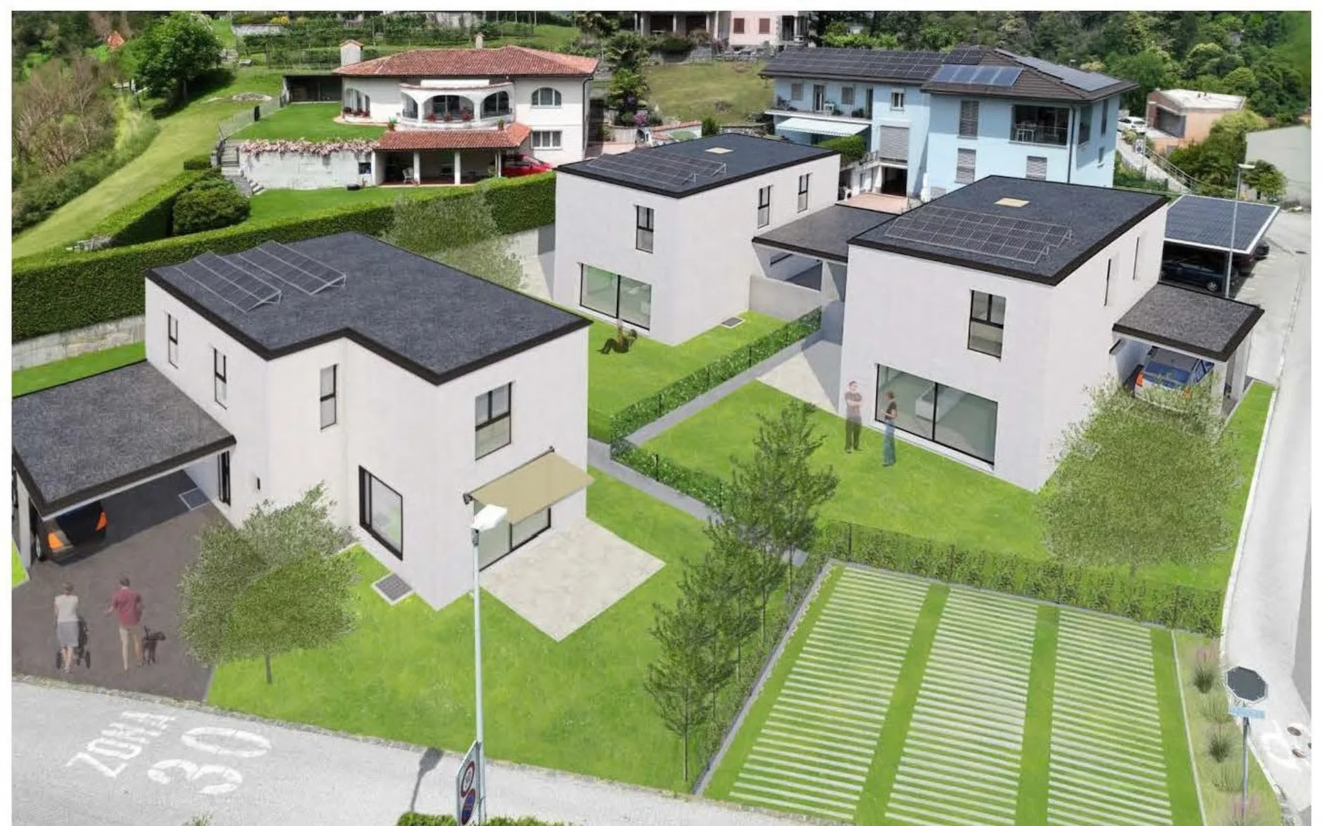 Drei neue Häuser in Giubiasco – Lôro