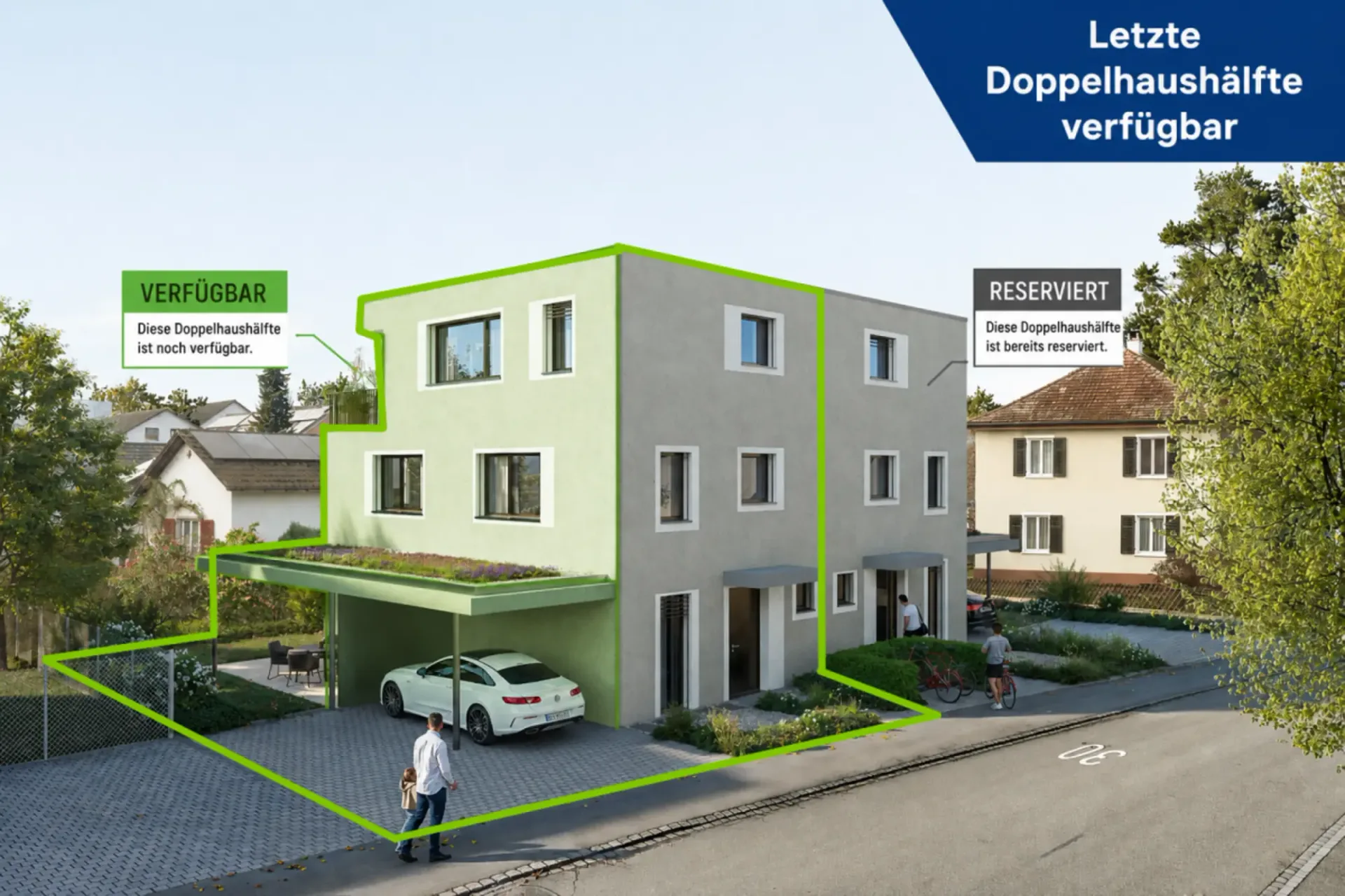letzte 5.5-Zi. Doppelhaushälfte - Minergie-P-zertifiziertes Neubau-DEFH