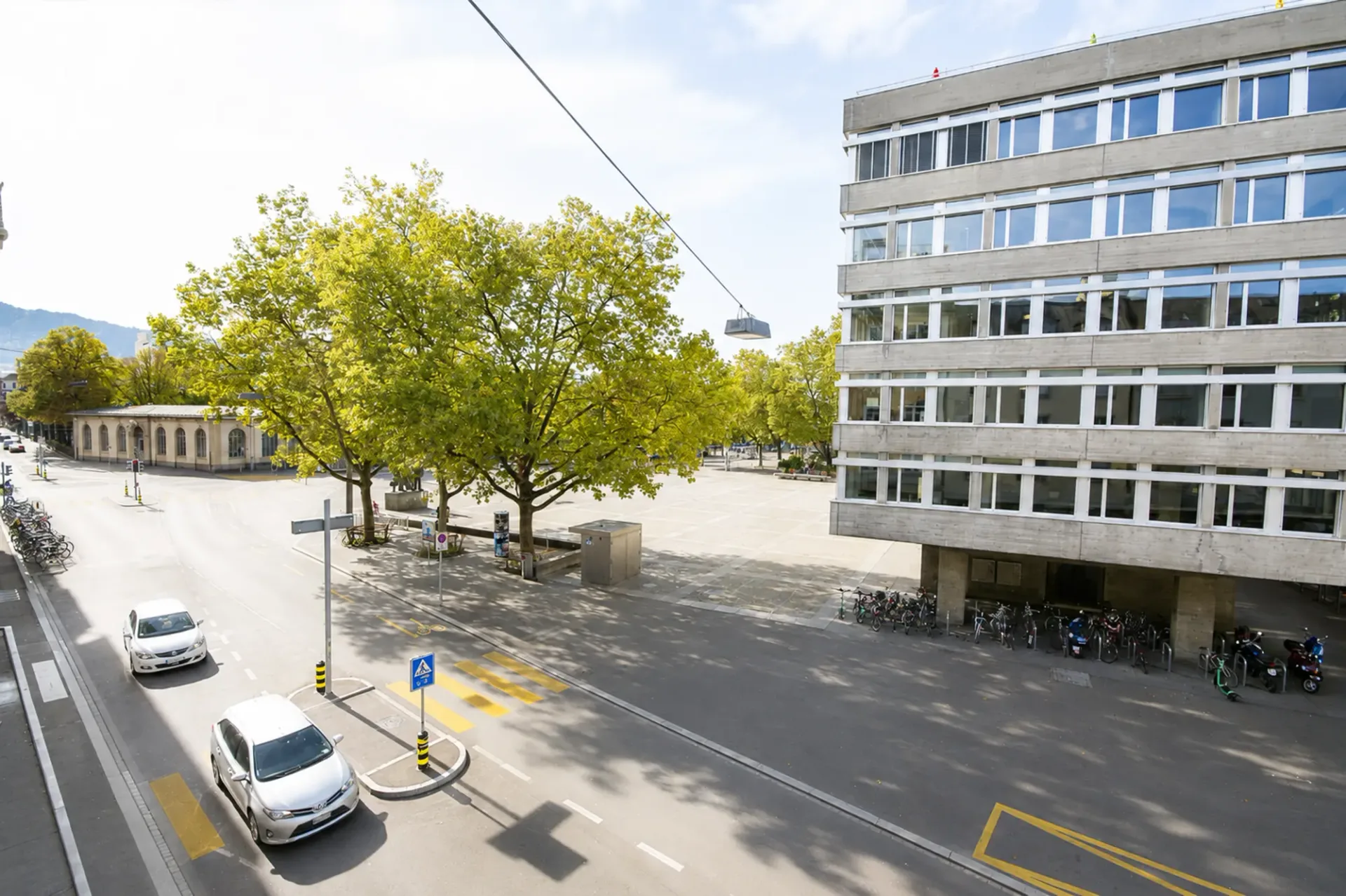 Vue sur la place Helvetia - au cœur de Zurich