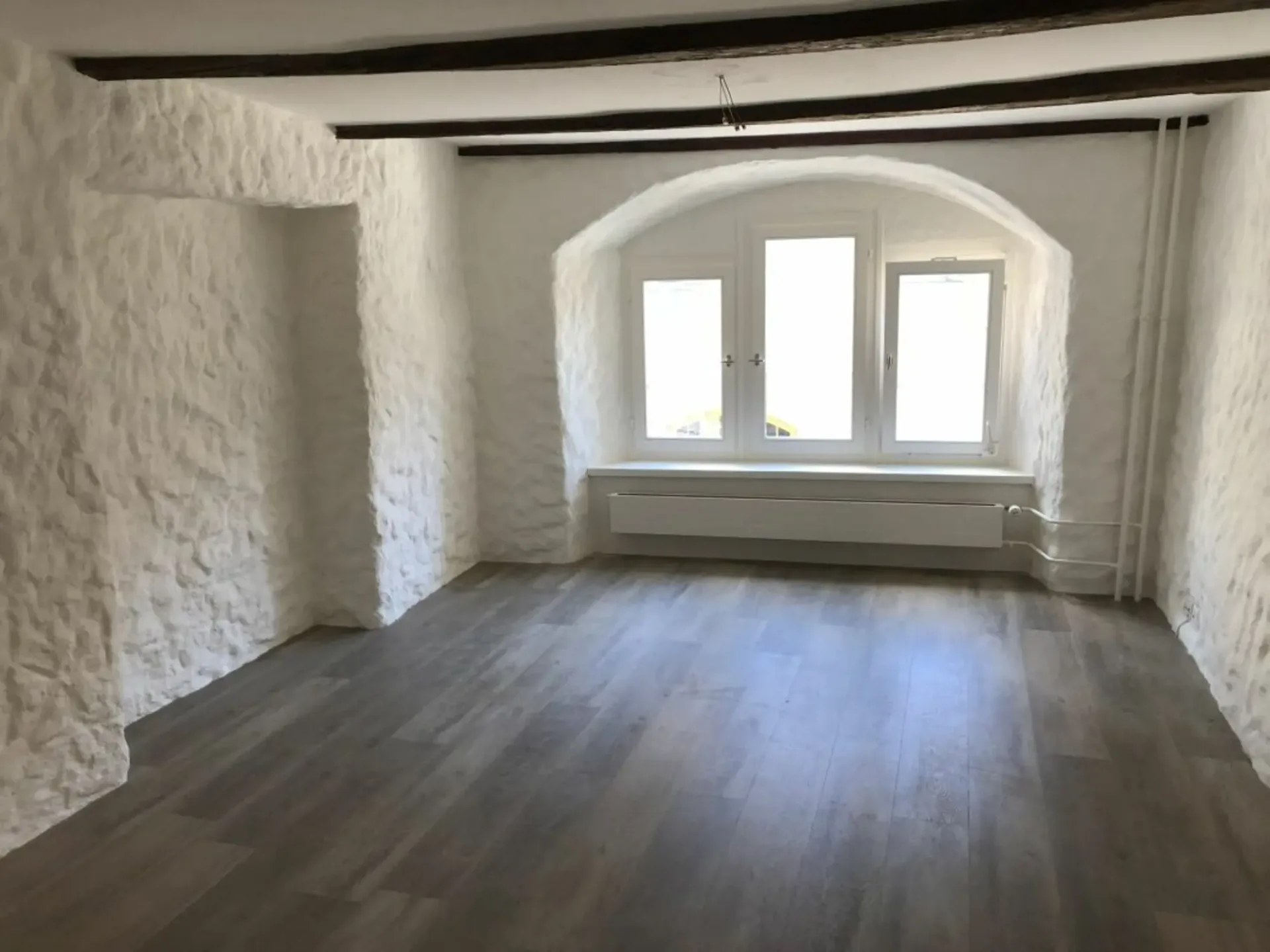 Gemütliche 1-Zimmer-Wohnung mit Holzbalken und modernem Komfort