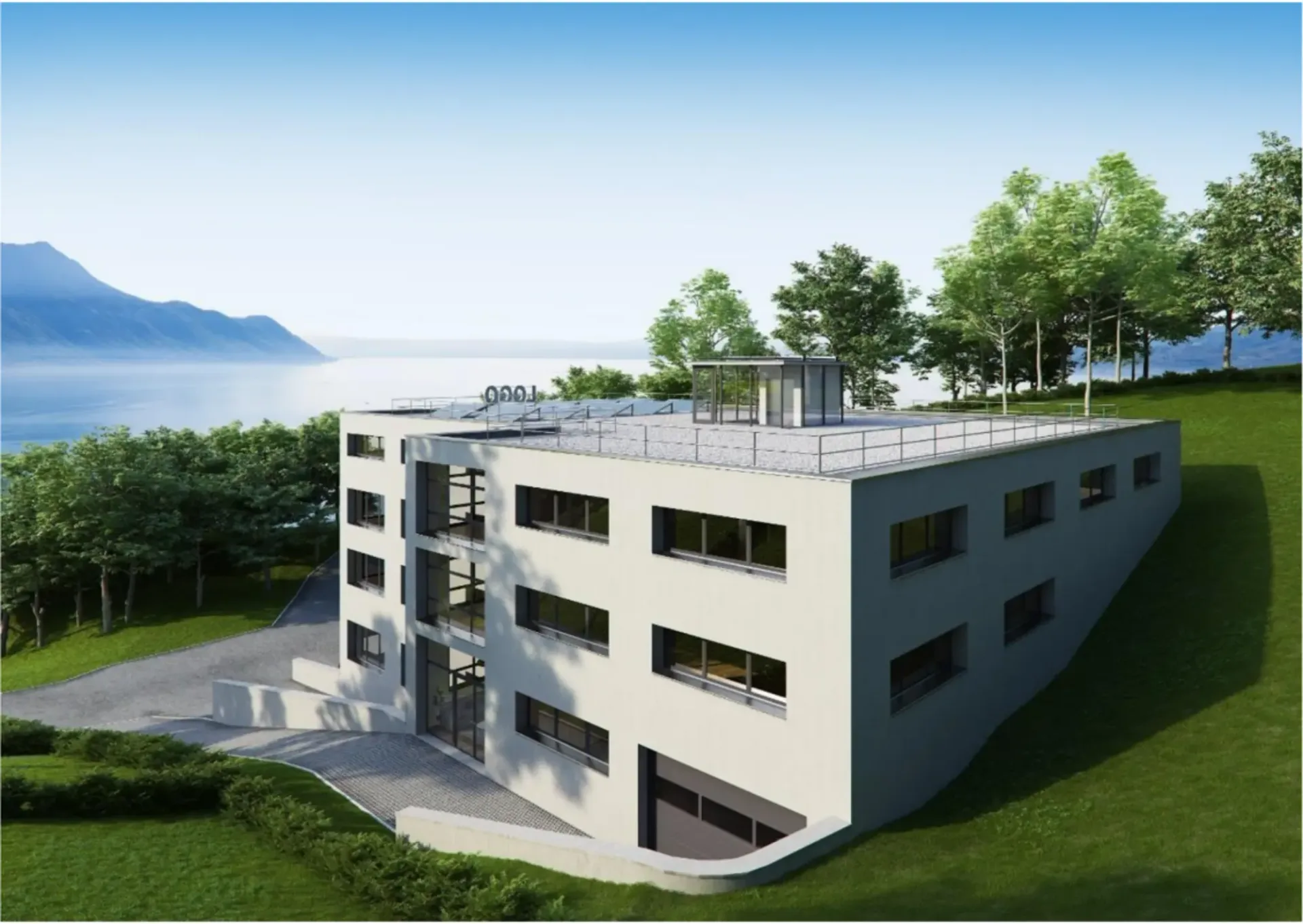 Gebäude mit Mehrzwecknutzung und gültiger Baugenehmigung - Strategische Sichtbarkeit auf der Achse Montreux-Villeneuve