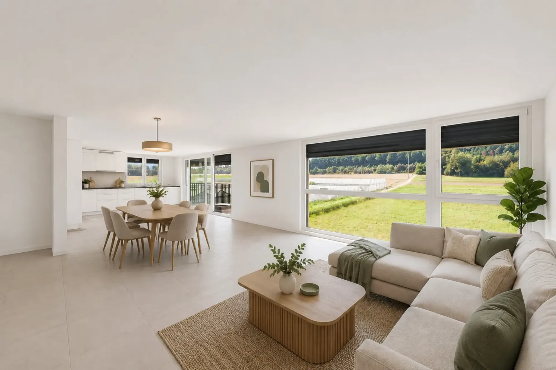Wohnung 4,5 Zimmer mit Balkon und Landblick