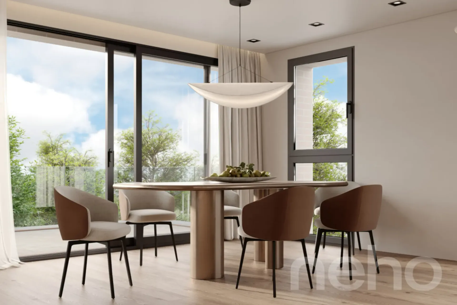 Attique de standing avec terrasse et balcon
