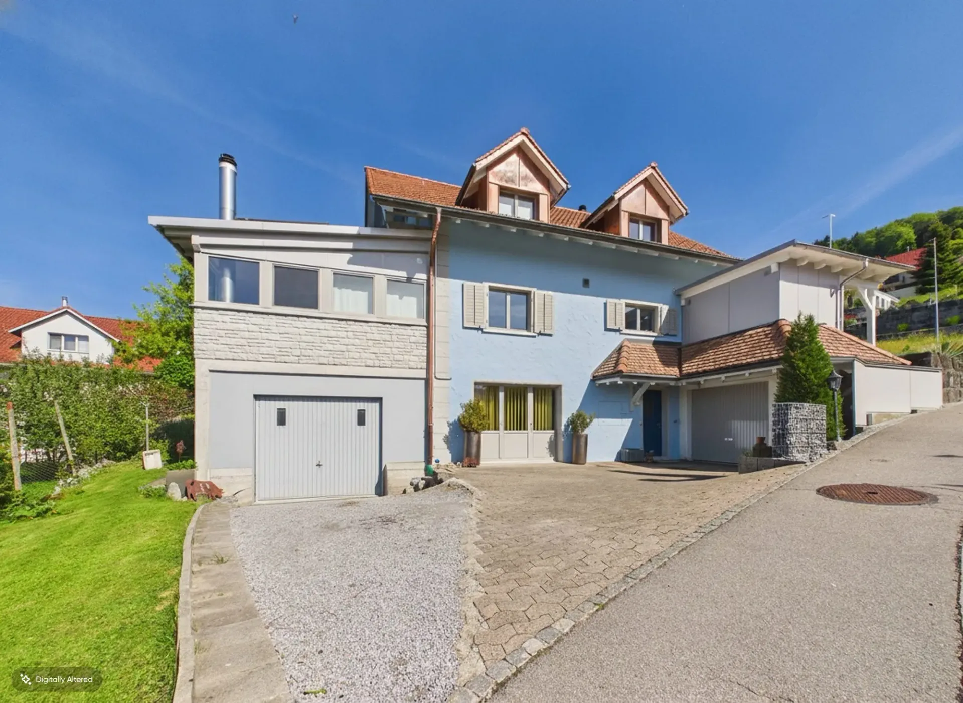 Stilvolles Einfamilienhaus mit Wintergarten und schöner Weitsicht in Gebertingen
