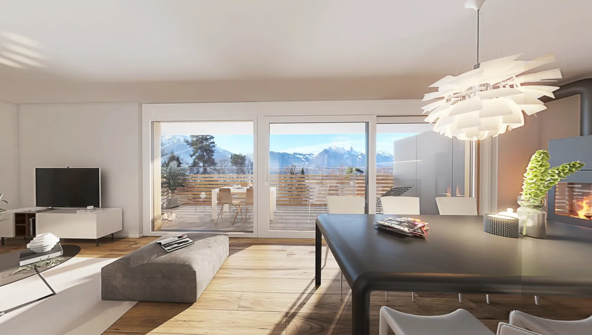 Neubau 4.5 Zimmer-Wohnung 2. OG in Gunten