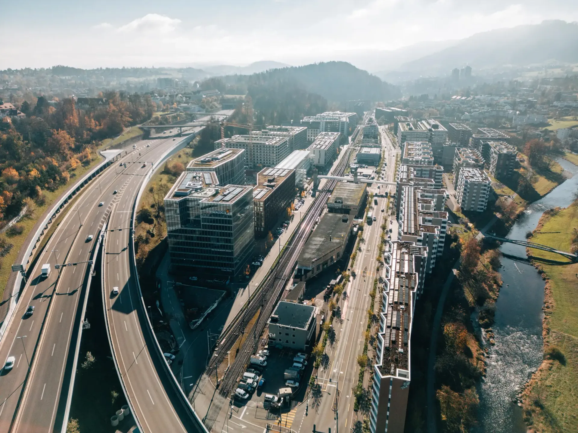 Moderne Büroflächen in der Manegg  urban, inspirierend, naturnah