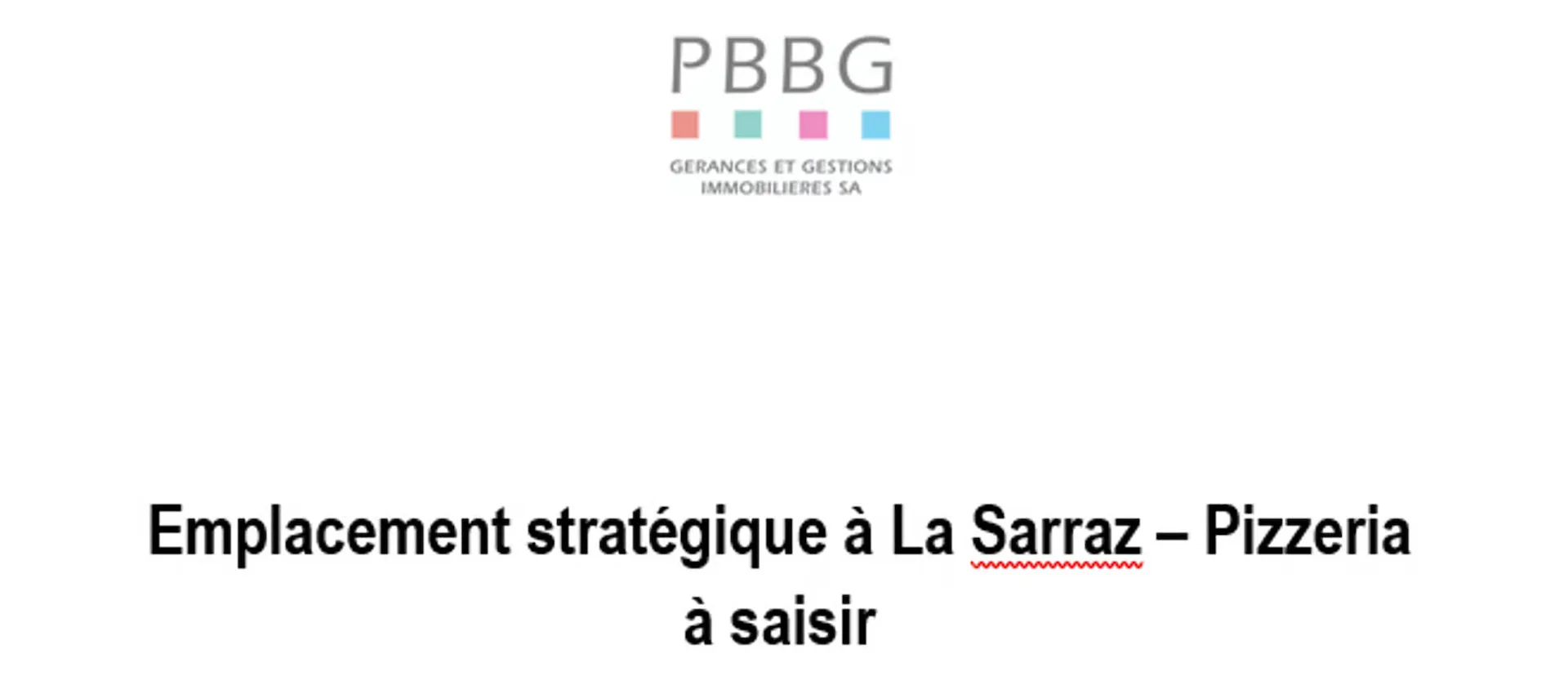 Strategische Lage in La Sarraz – Pizzeria zu übernehmen