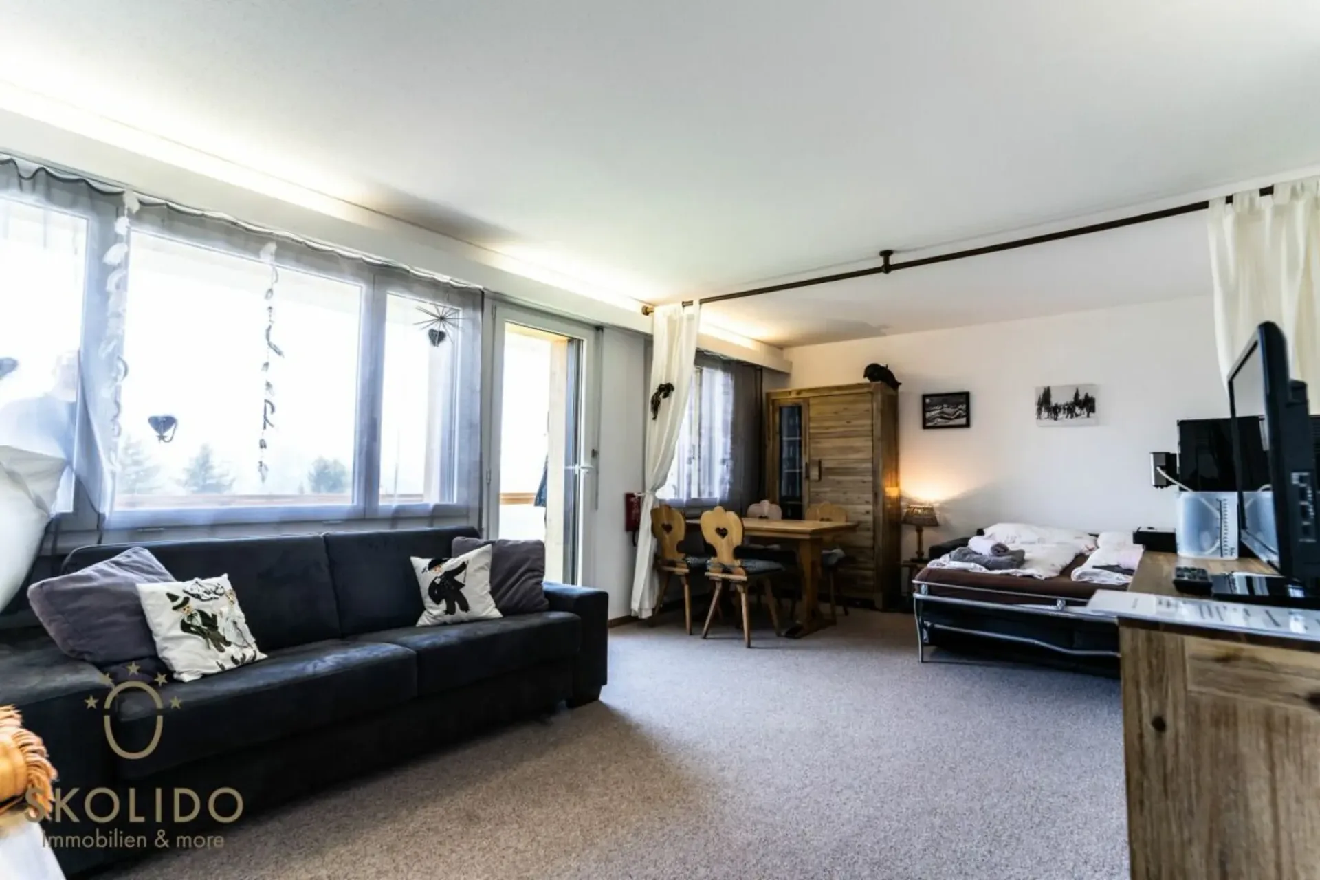 Large studio with a great view