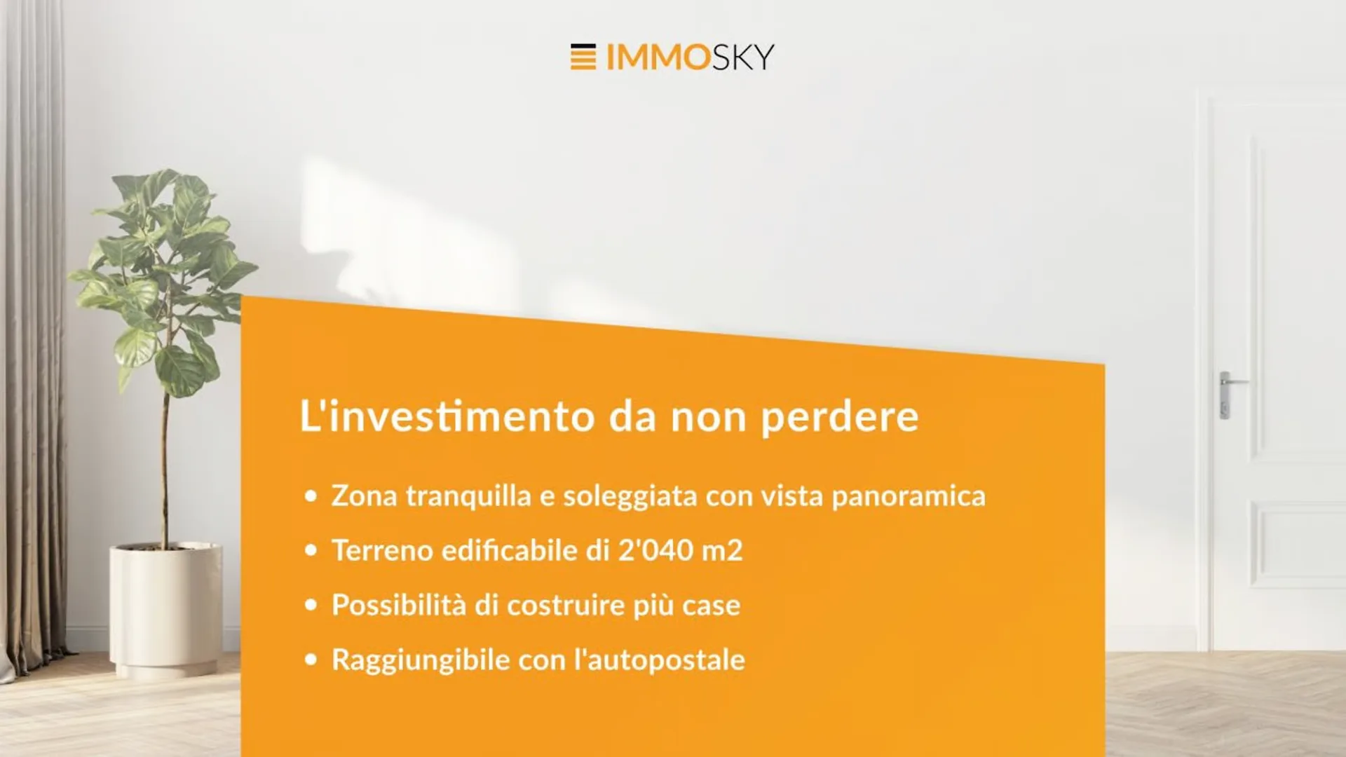 Terreno in zona residenziale soleggiata dal grande potenziale