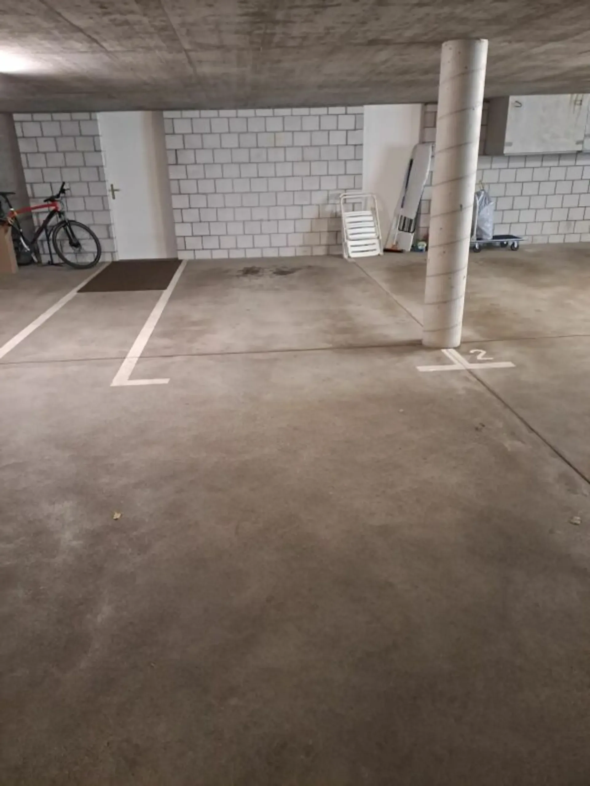 Parking space in a hall