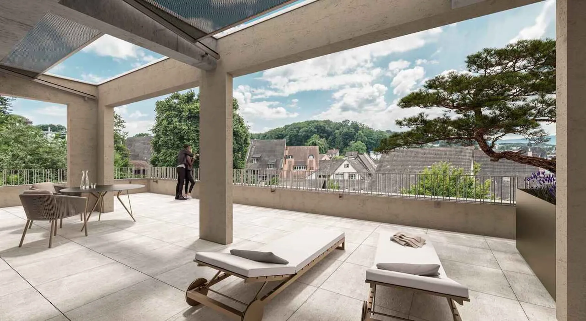 Appartement spacieux, moderne et très lumineux au dernier étage avec grande terrasse
